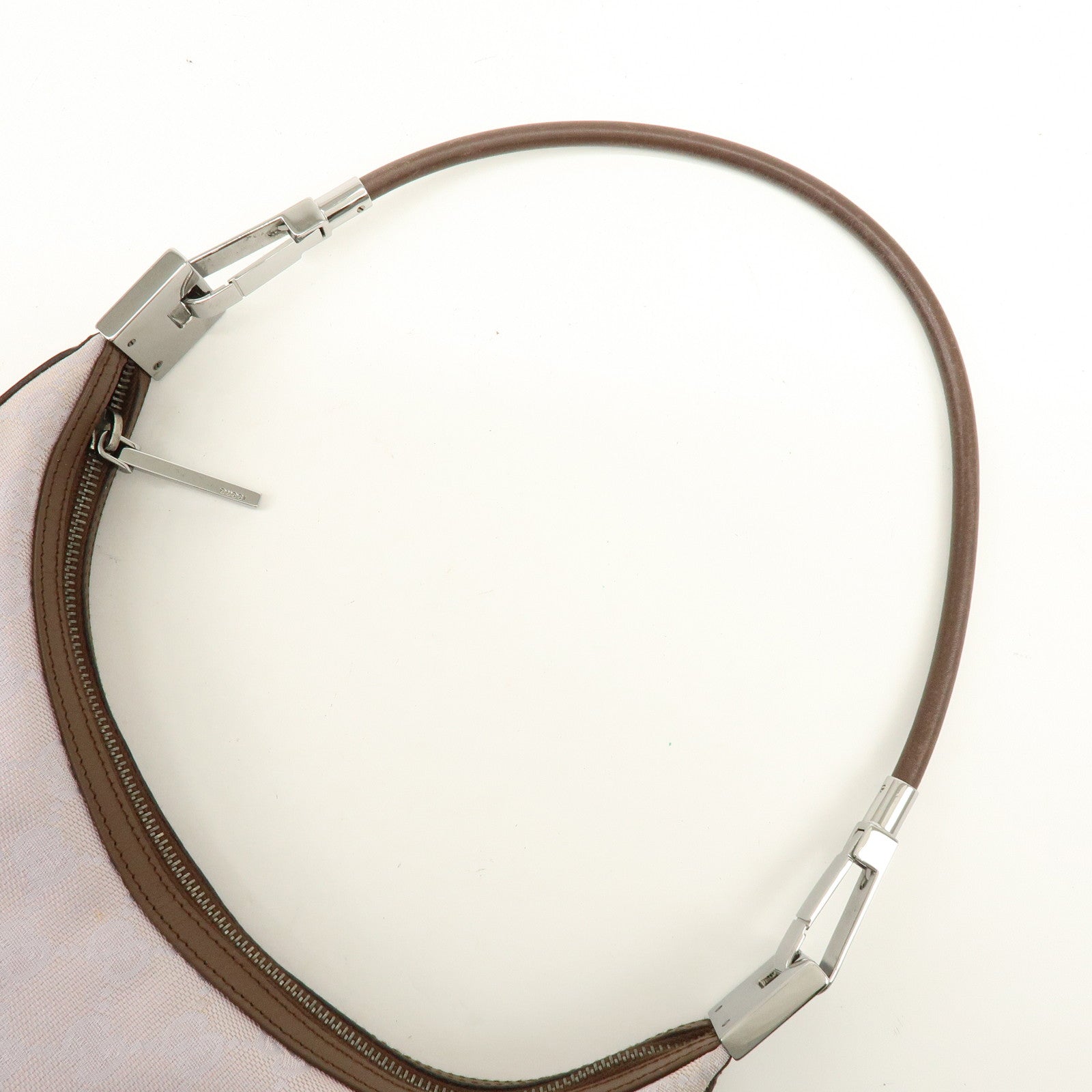 GUCCI GG Canvas Leather Shoulder Bag Hand Bag Purple Brown 01233