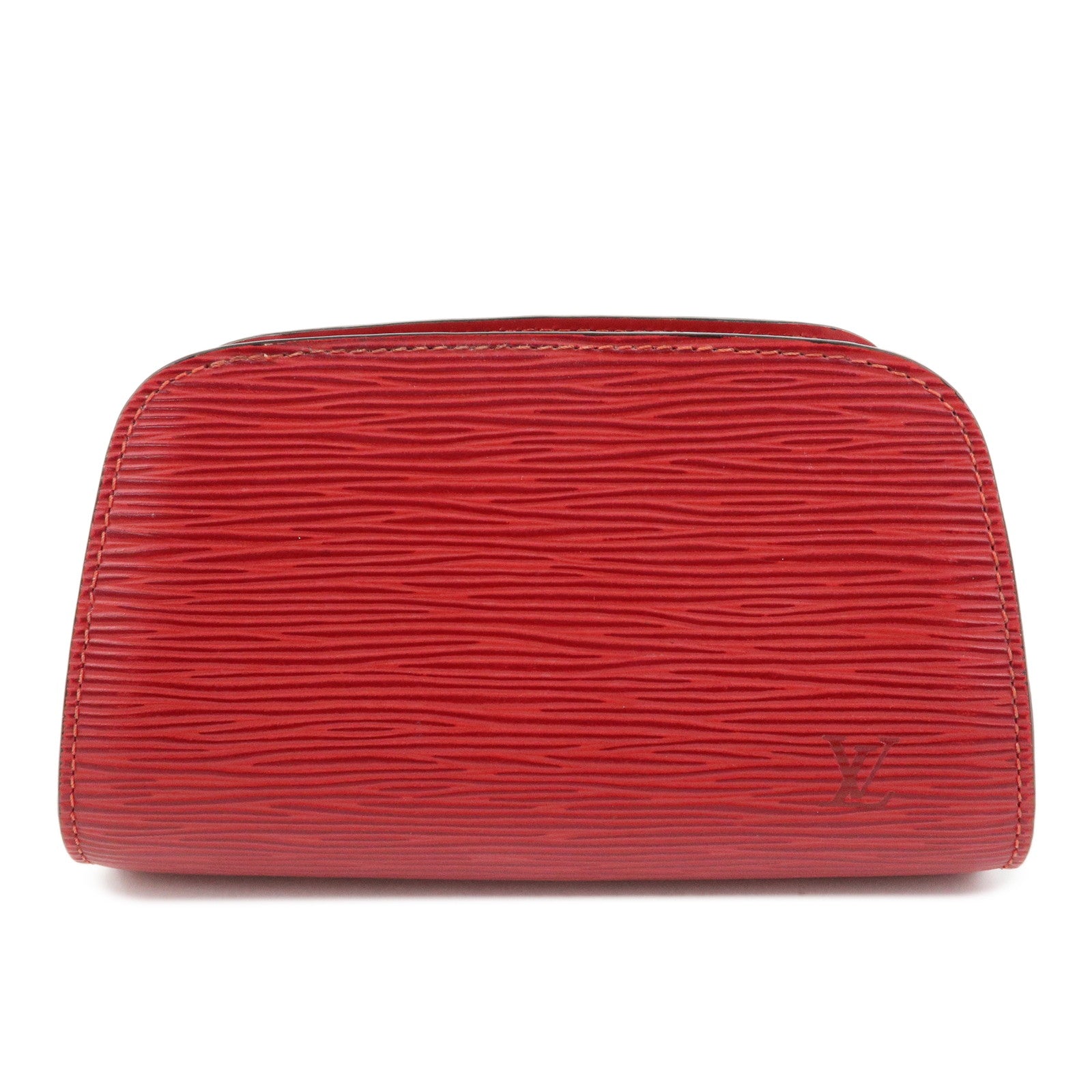 Louis Vuitton Epi Dauphine PM Leather Pouch Castillian Red M48447