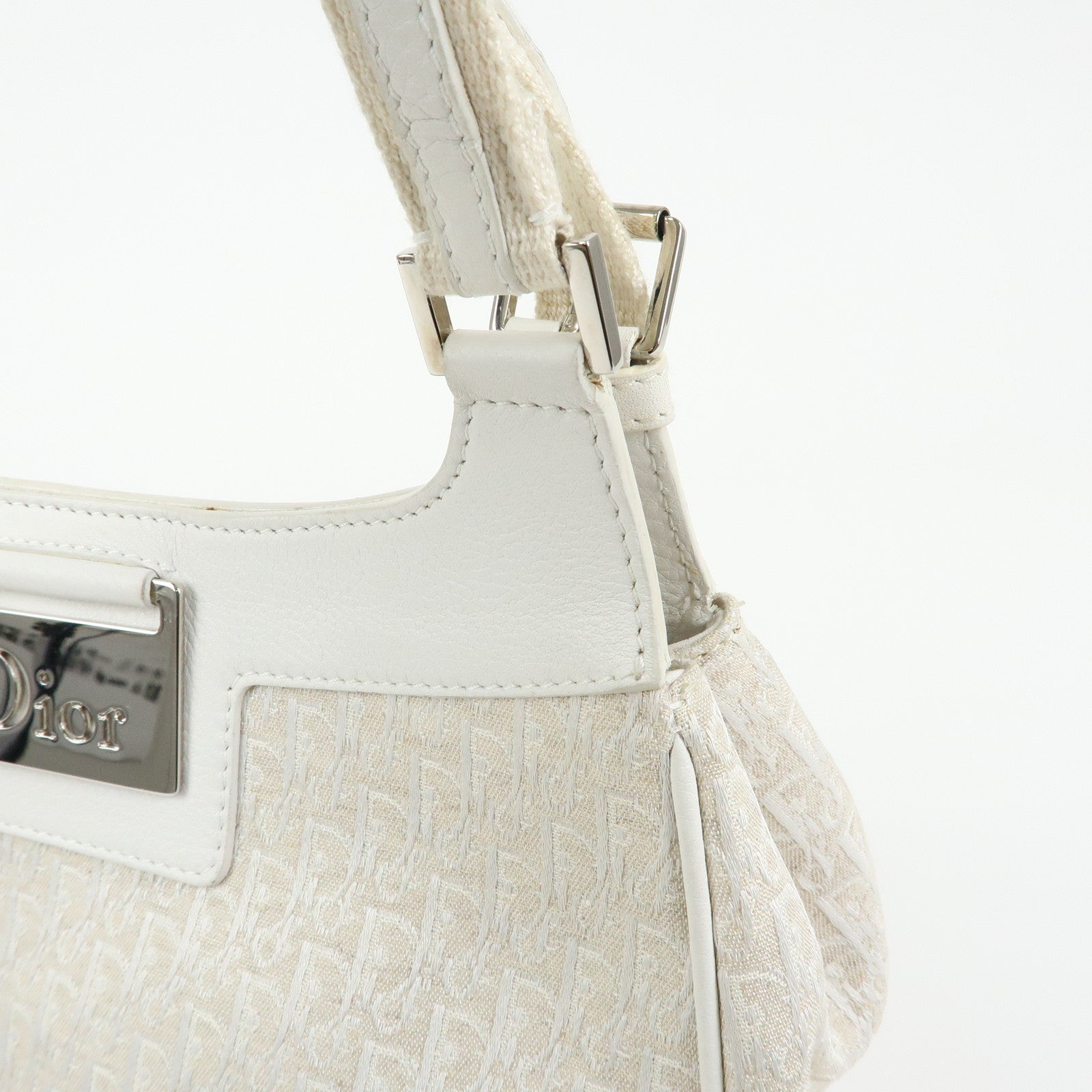 Christian Dior Street Chic Trotter Canvas Leather Shoulder Bag