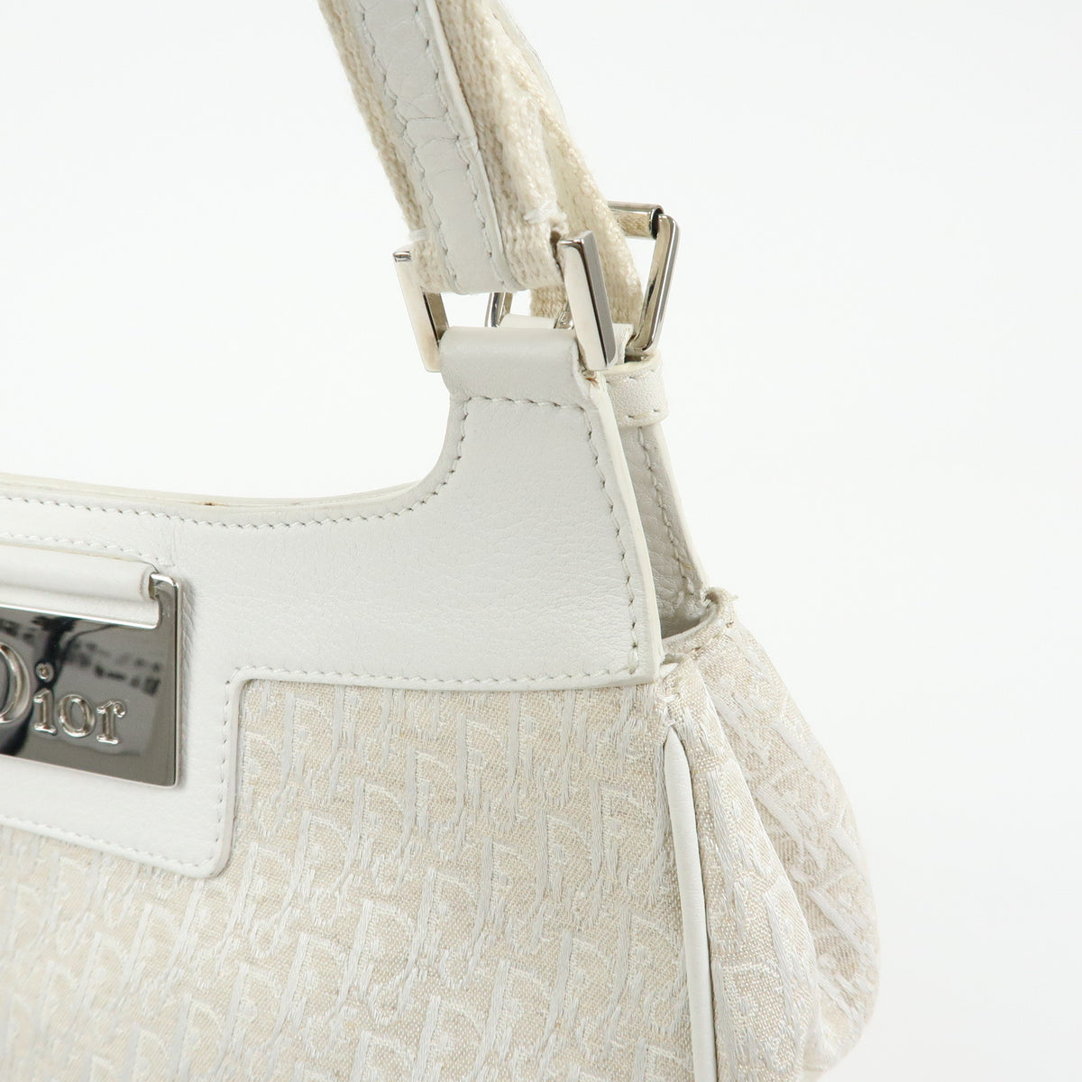 Christian Dior Street Chic Trotter Canvas Leather Shoulder Bag