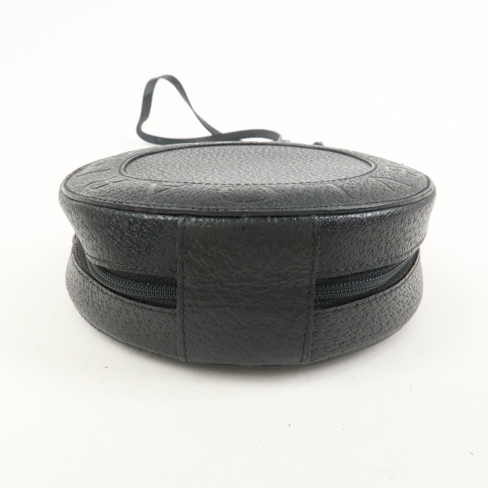 BVLGARI Logo B-Zero 1 Drum Leather Shoulder Bag Black