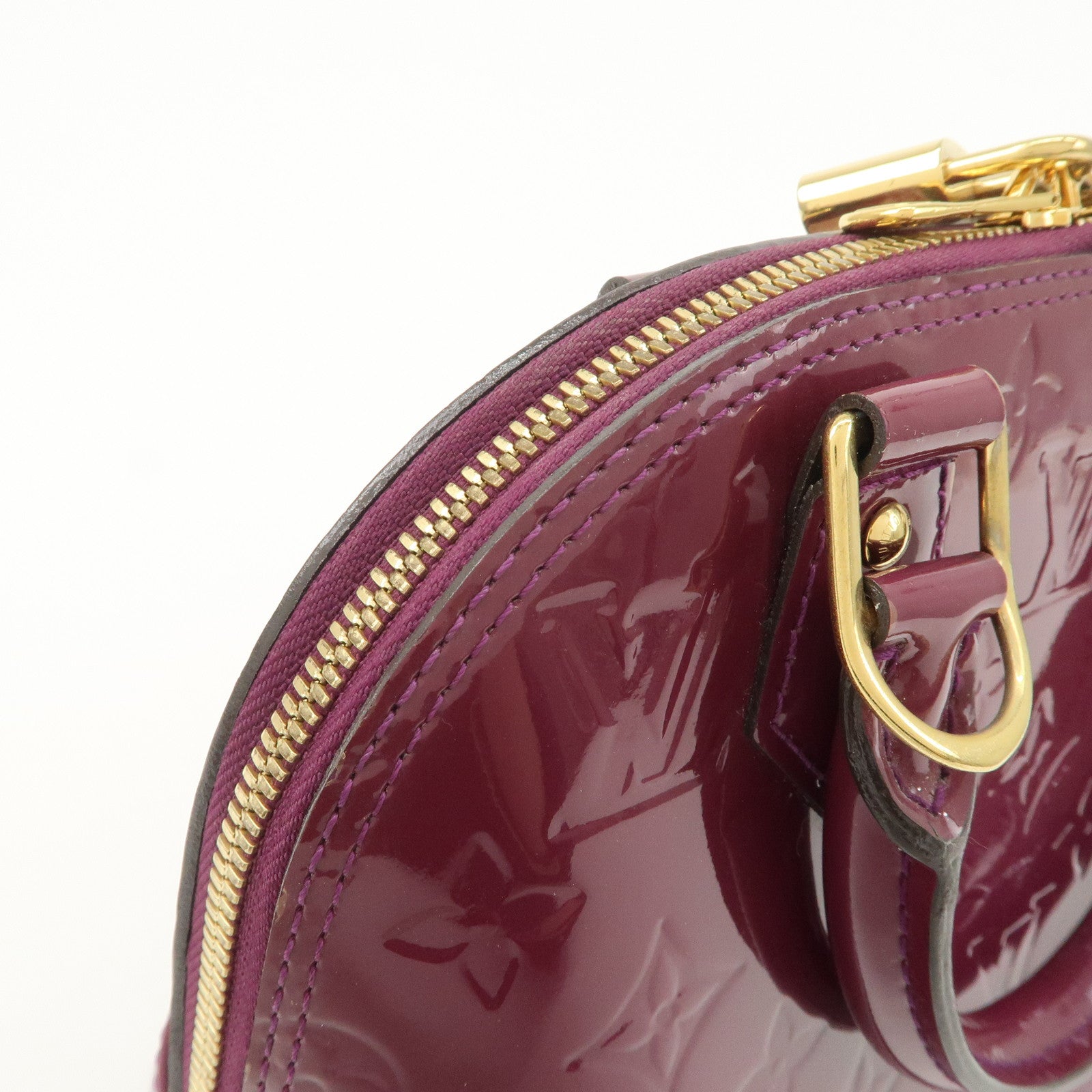 Louis Vuitton Monogram Vernis Alma BB 2Way Bag Magenta M50565