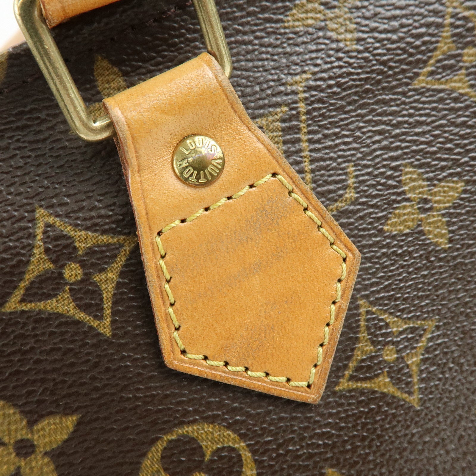 Louis Vuitton Monogram Sac Plat Tote Bag Hand Bag Brown M51140