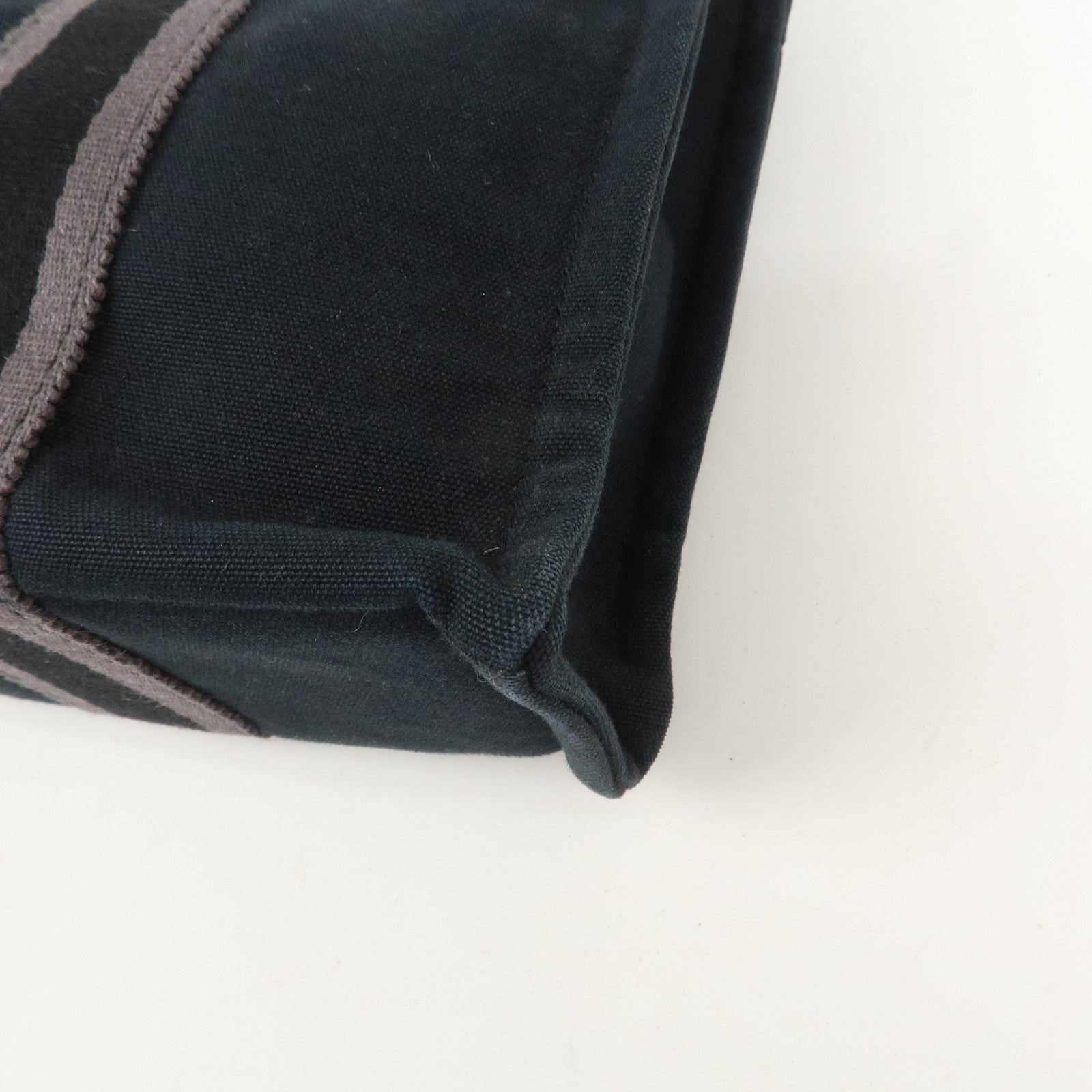 HERMES Fourre Tout PM Canvas Tote Bag Hand Bag Black
