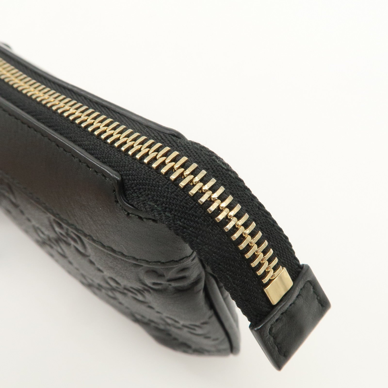 GUCCI Guccissima Leather Clutch Bag Pouch Black 274181