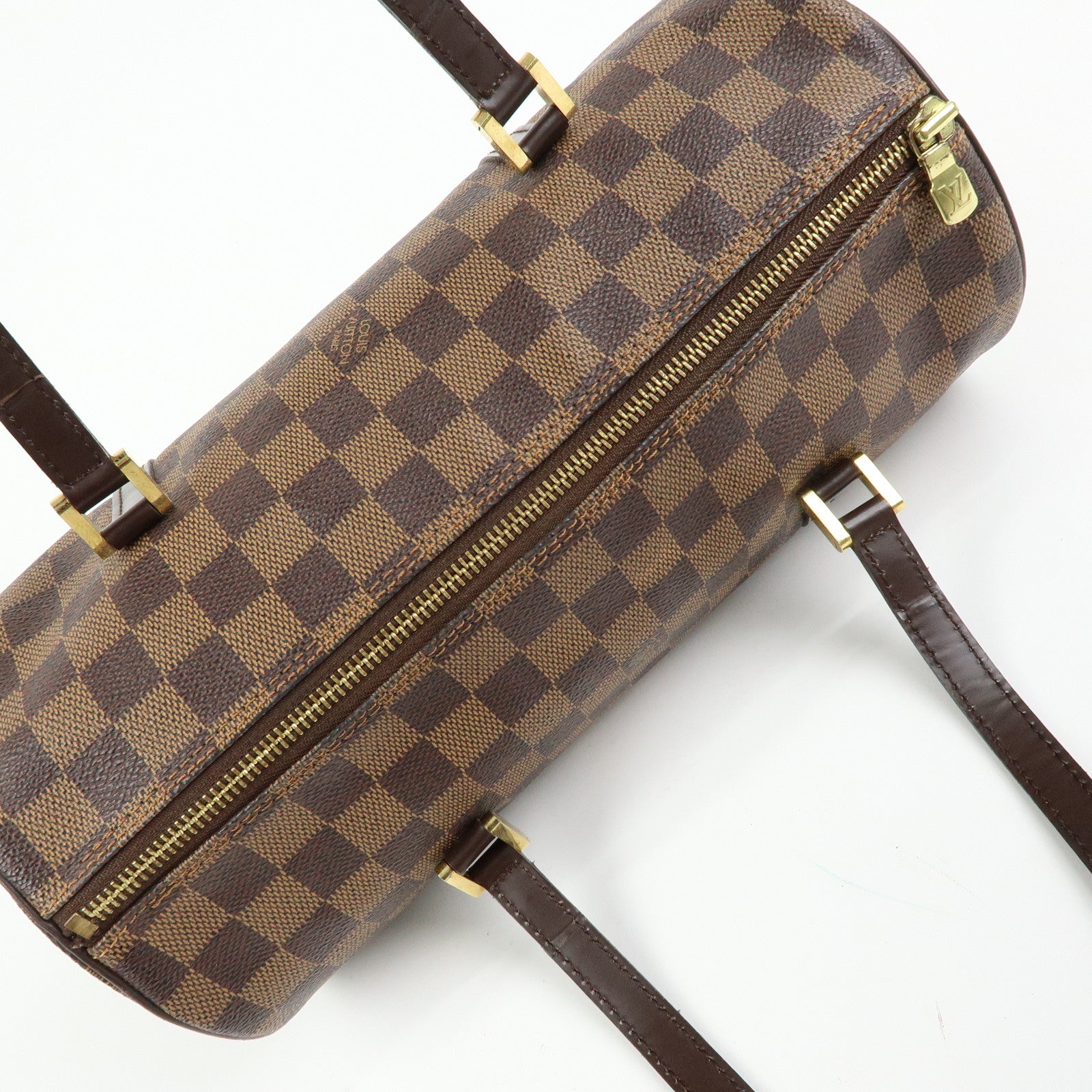 Louis Vuitton Damier Ebene Papillon 30 Hand Bag Brown N51303