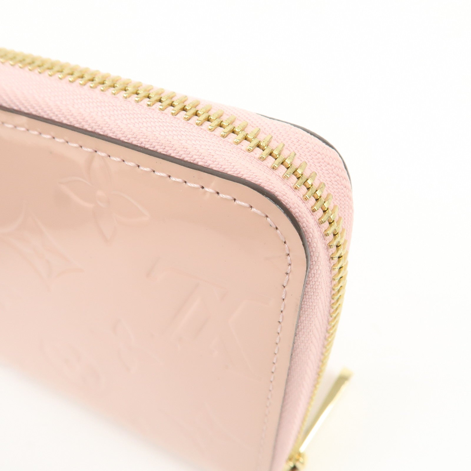 Louis Vuitton Monogram Vernis Zippy Wallet Long Wallet Pink M90419