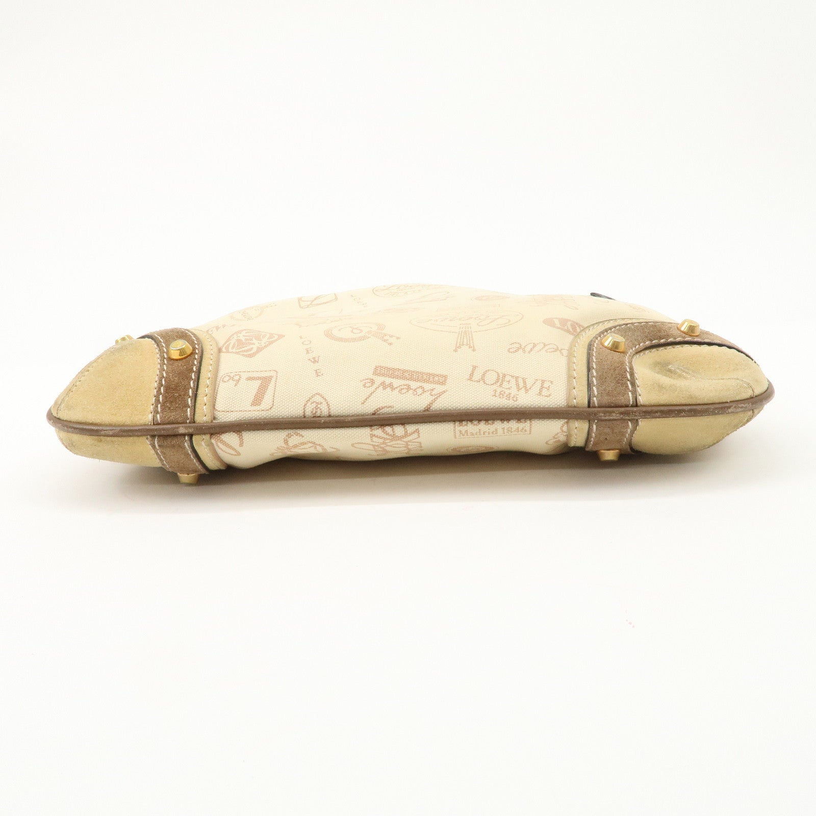 LOEWE Anagram Canvas Suede Leather Shoulder Bag 160th Anniverssary