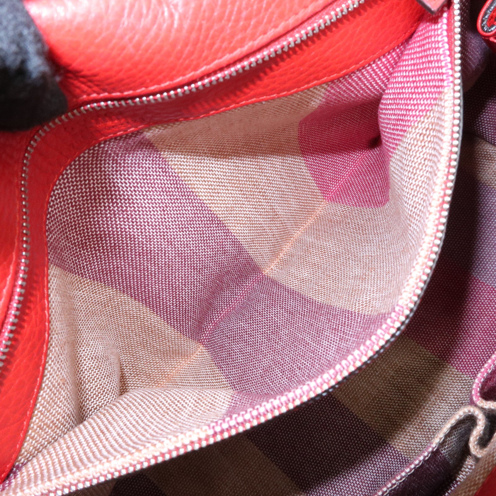 GUCCI Bamboo Leather 2Way Bag Hand Bag Shoulder Bag Red 370830