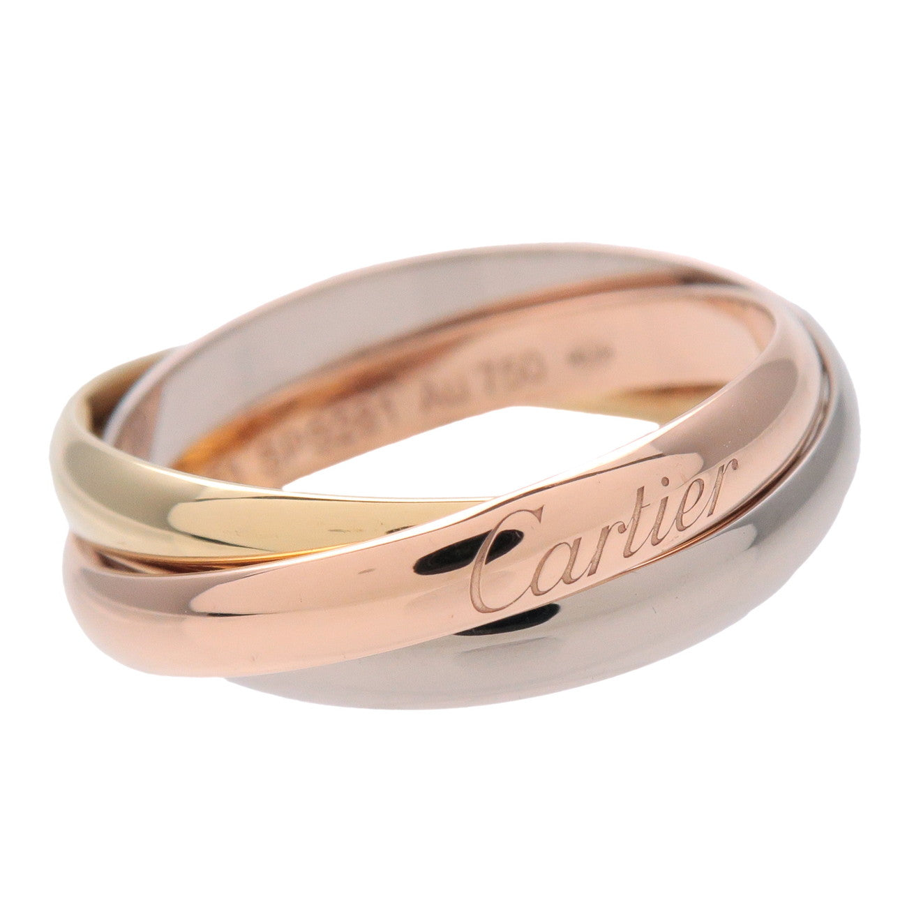 Cartier Trinity Ring SM K18 750YG/WG/PG #51 US6 EU51 HK13