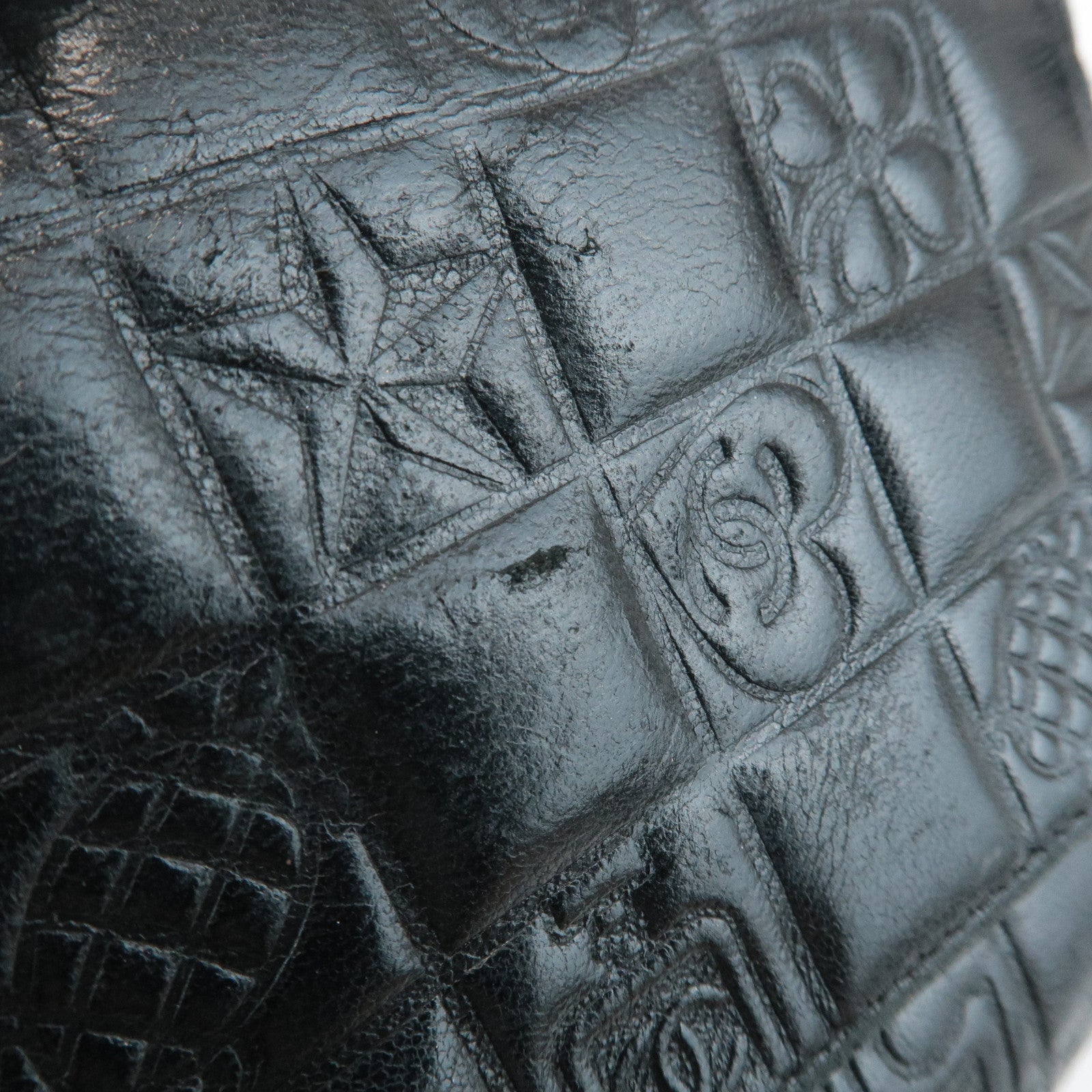 CHANEL COCO Mark Double Hook Compact Wallet Black 9837165 Used