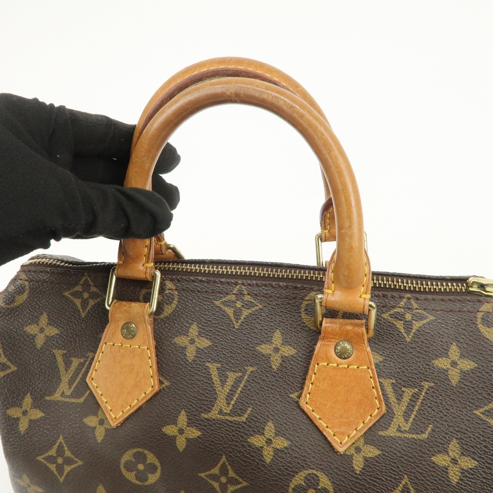 Louis Vuitton Monogram Speedy 25 Boston Bag Hand Bag Brown M41528