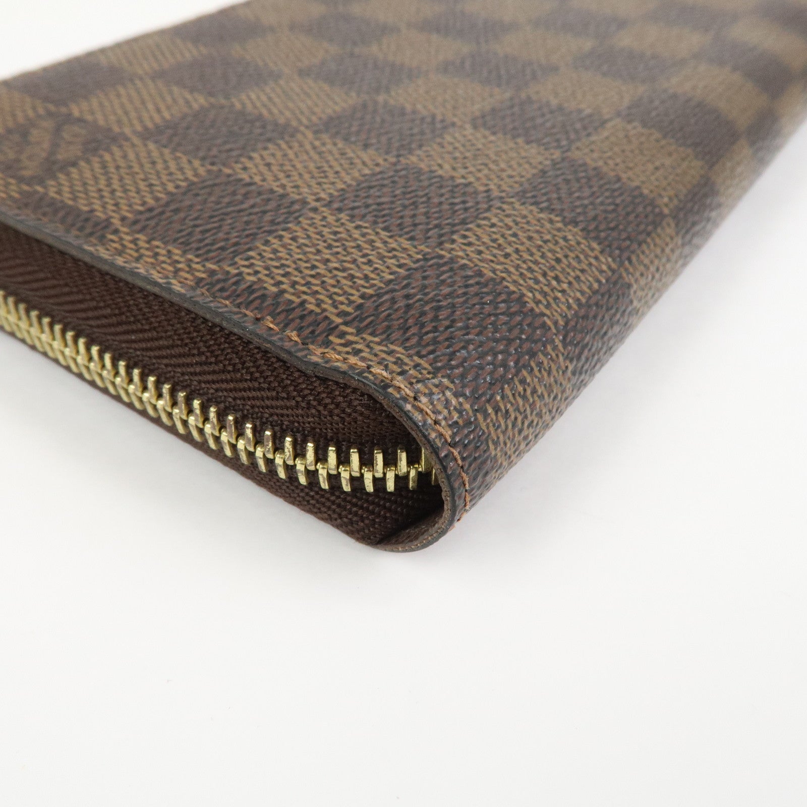 Louis Vuitton Damier Round Zippy Wallet Old Style Brown N60015
