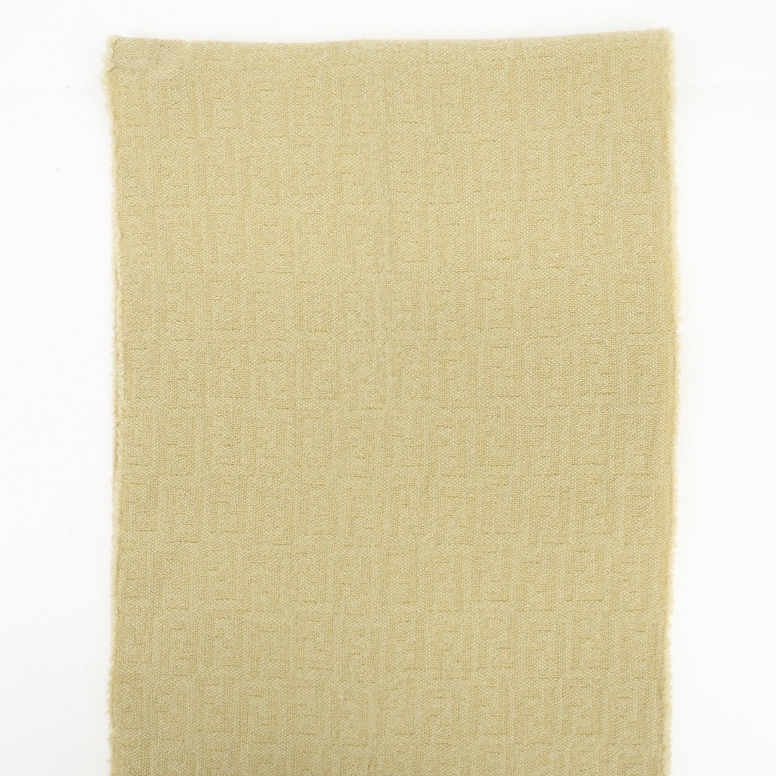 FENDI Zucca Wool 100% Scarf Yellow Beige
