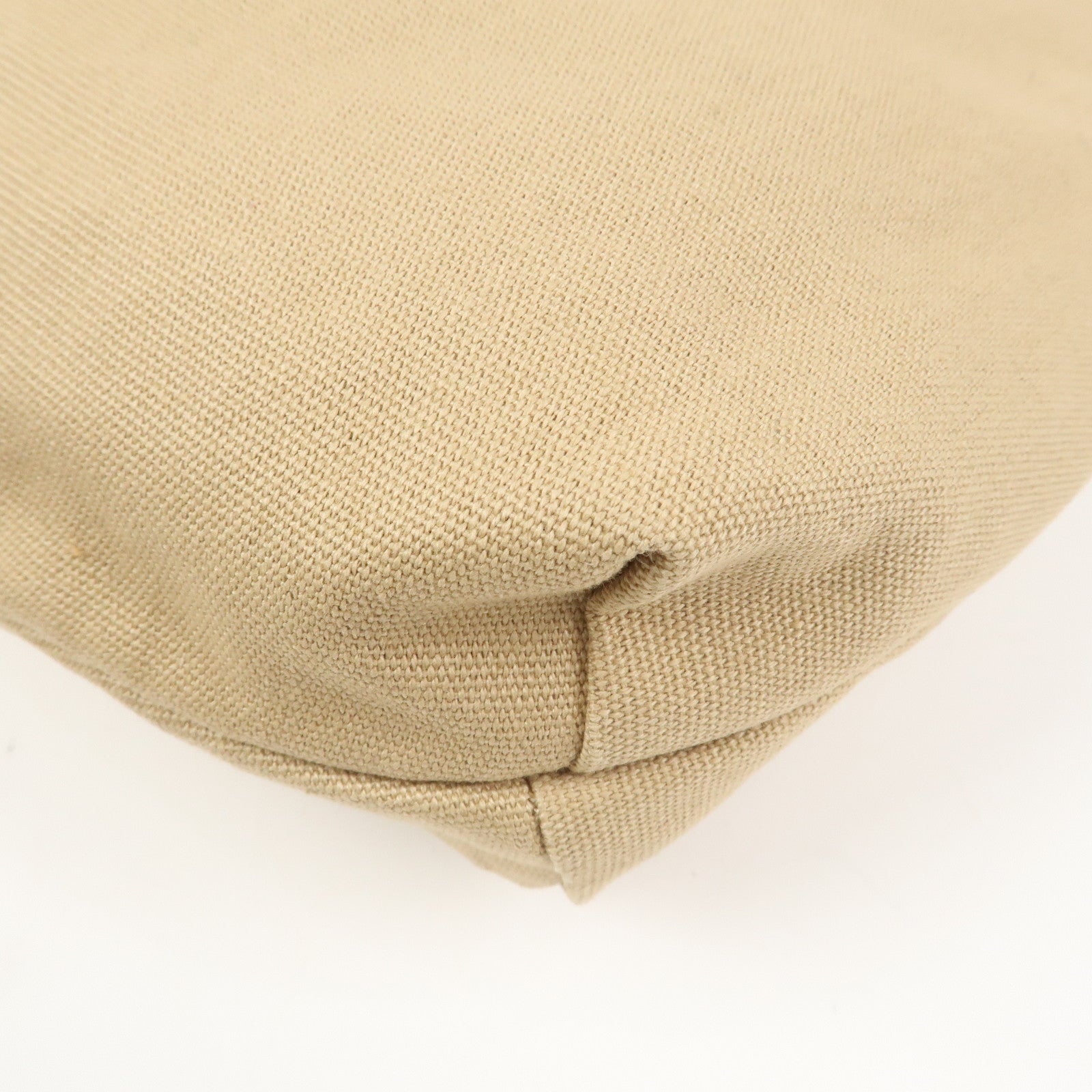 Chloe Logo 2Way Canvas Leather Shoulder Bag Crossbody Bag Beige