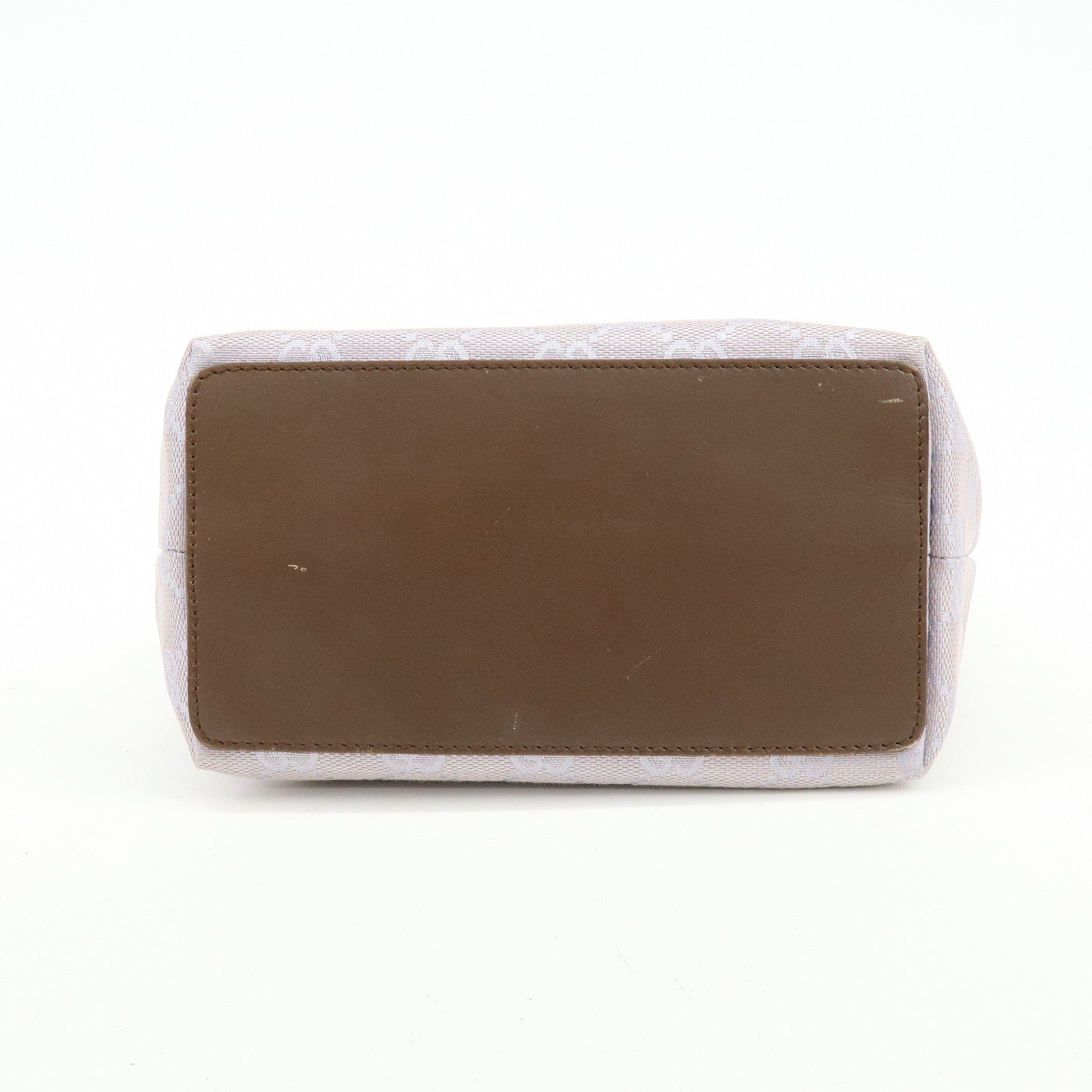 GUCCI GG Canvas Leather Tote Bag Hand Bag Purple 31244