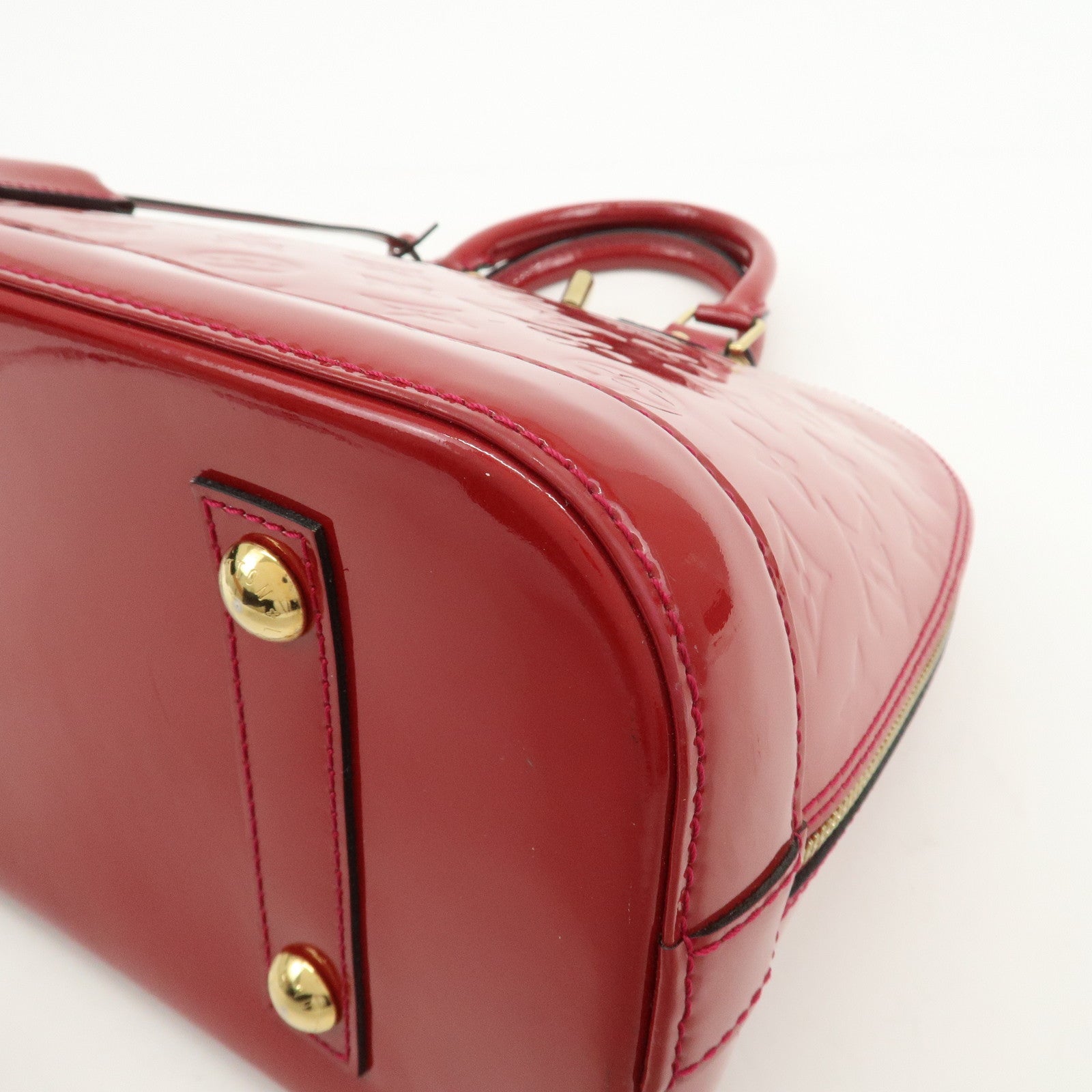 Louis Vuitton Monogram Vernis Leather Alma PM Hand Bag Rouge M91693