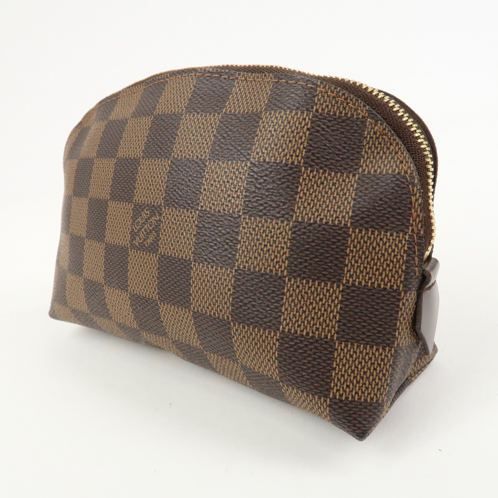 Louis Vuitton Damier Pochette Cosmetic PM Pouch Brown N47516