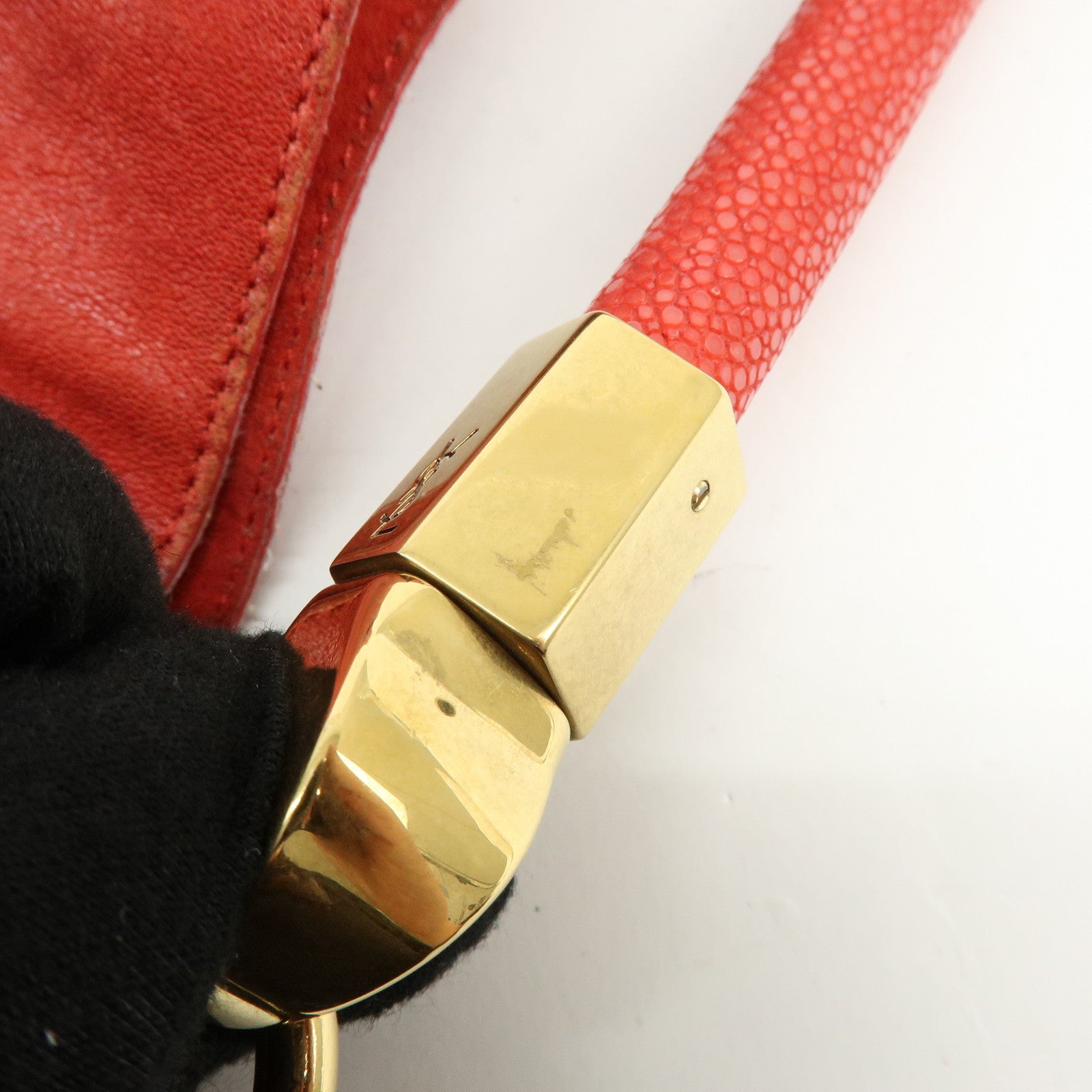 Saint Laurent Paris Roadie Leather Shoulder Bag Red 228840