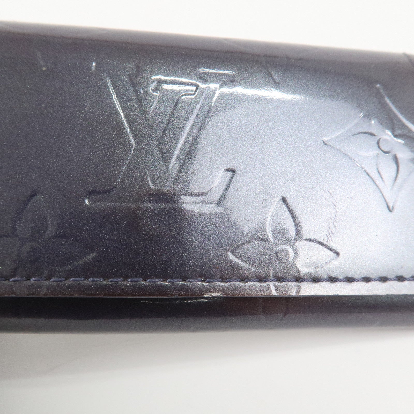 Louis Vuitton Monogram Vernis Multicle 4 Ring Key Case Indigo