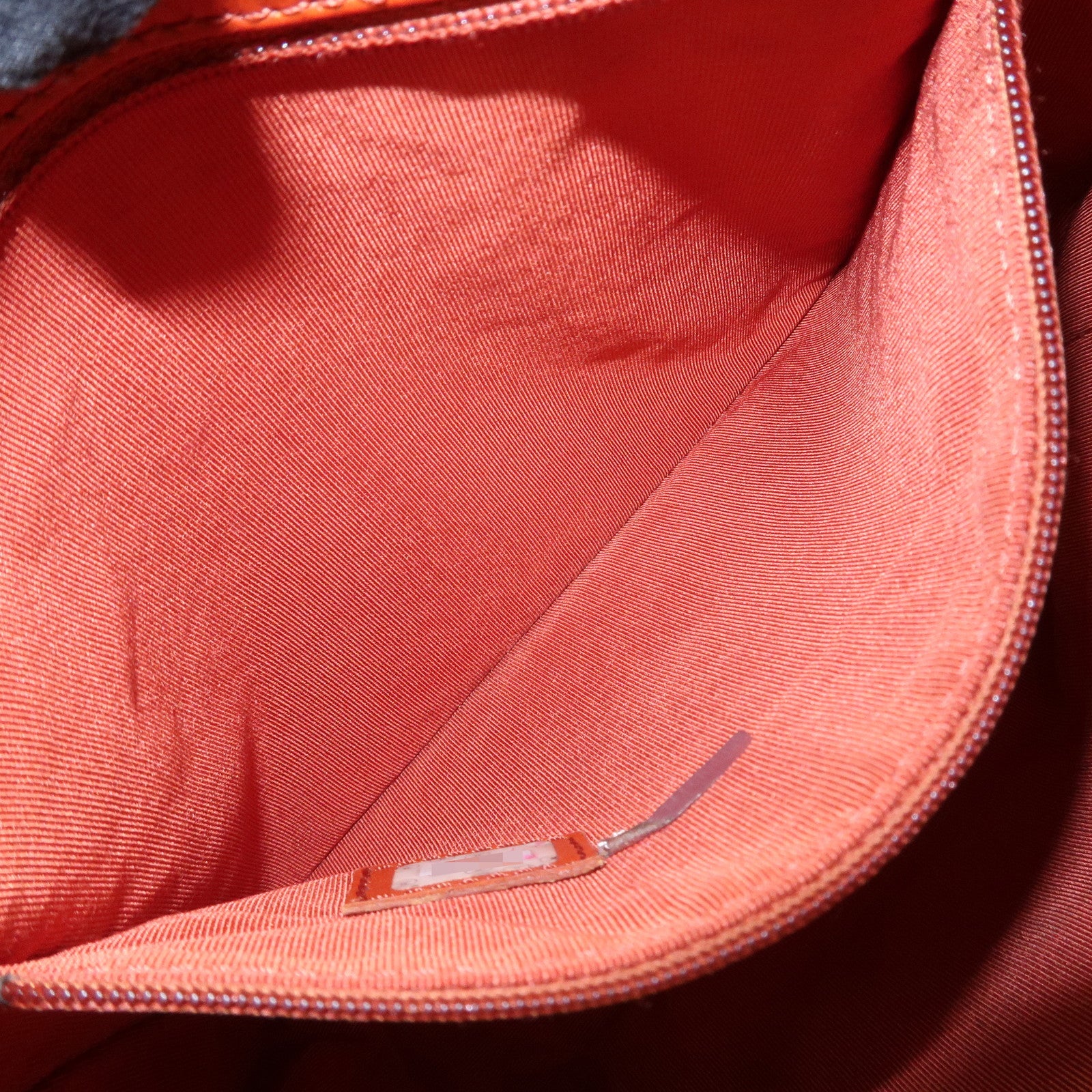 CHANEL COCO Mark Lamb Skin Shoulder Bag Orange