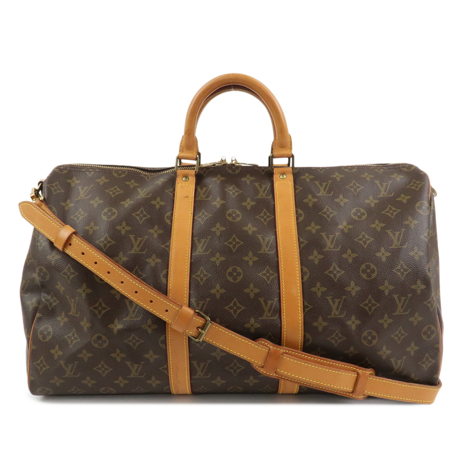Louis Vuitton Monogram Keep All 50 Bandouliere Boston Bag M41416