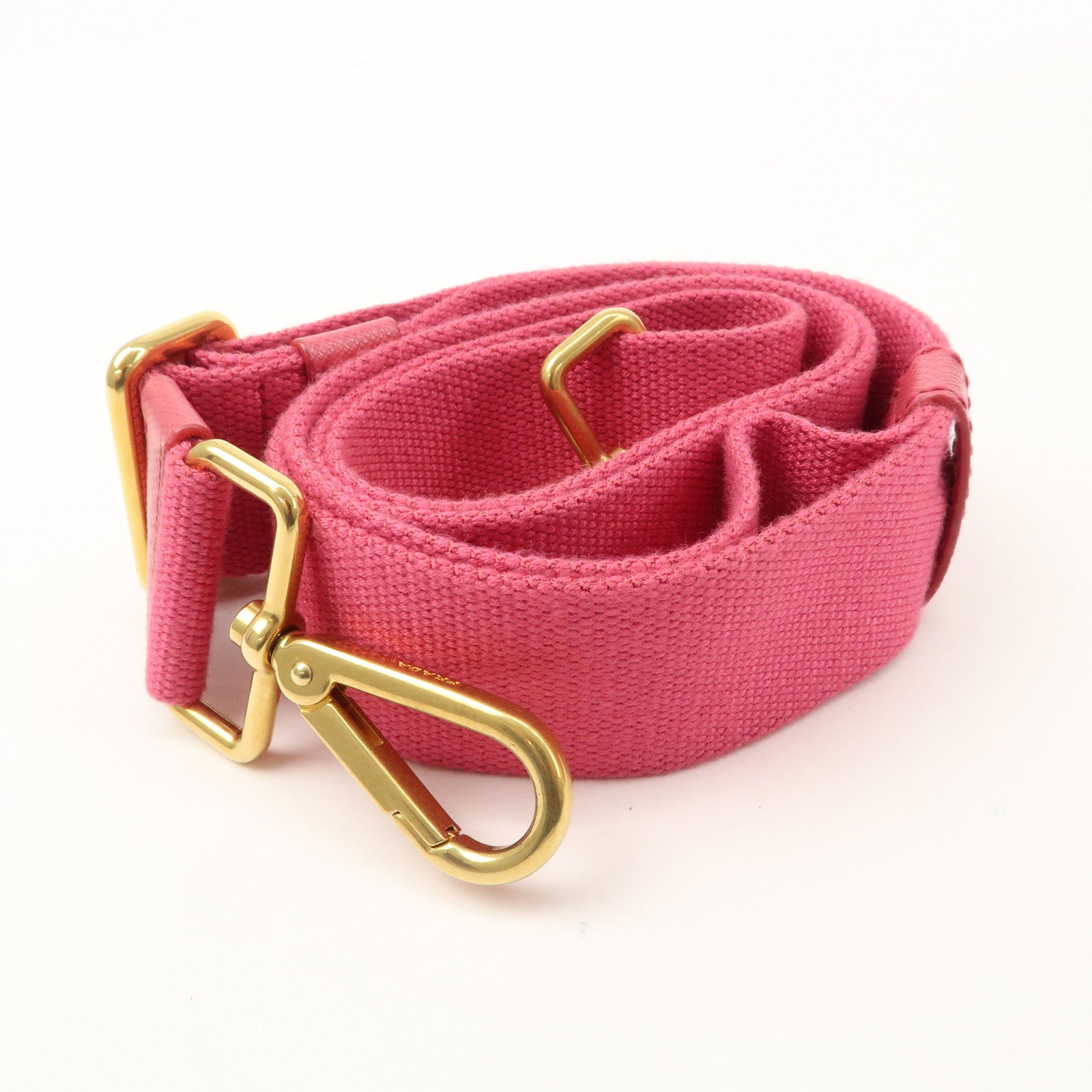 PRADA Logo Canapa Mini Canvas 2Way Tote Bag Pink 1BG439 Used