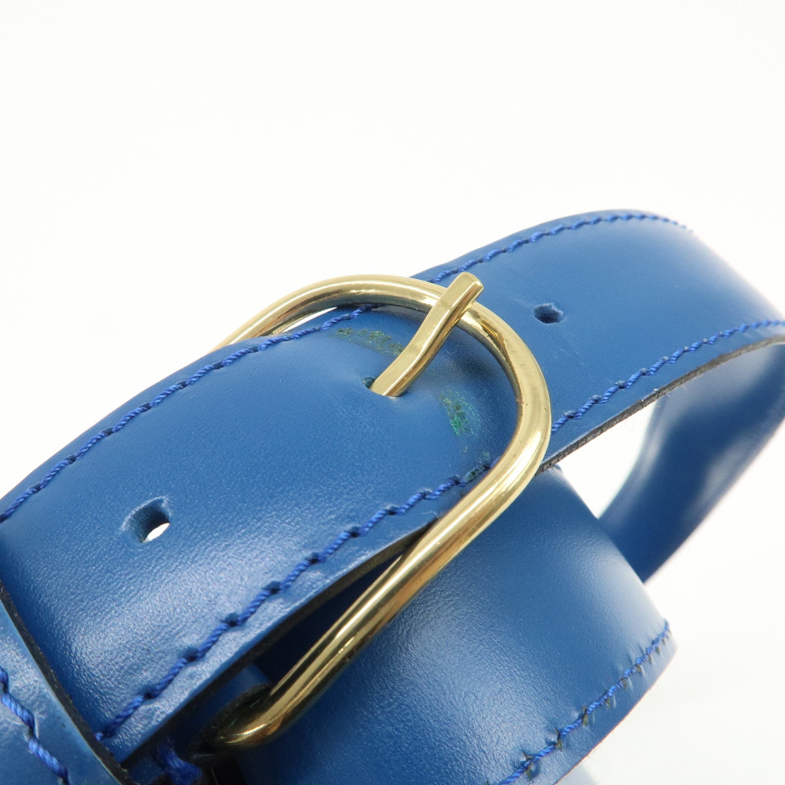 Louis Vuitton Epi Leather Sac de Paul Shoulder Bag Noir Tredo Blue