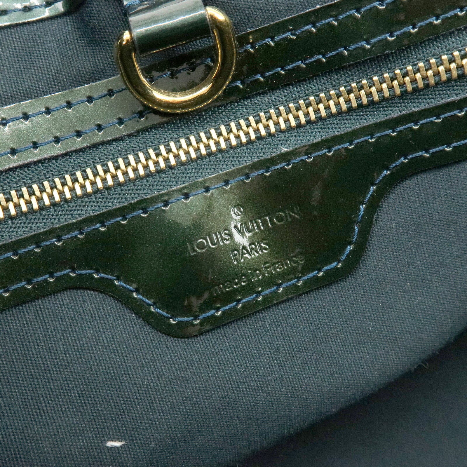 Louis Vuitton Monogram Vernis Wilshire PM Hand Bag Bleu Nuit M93684