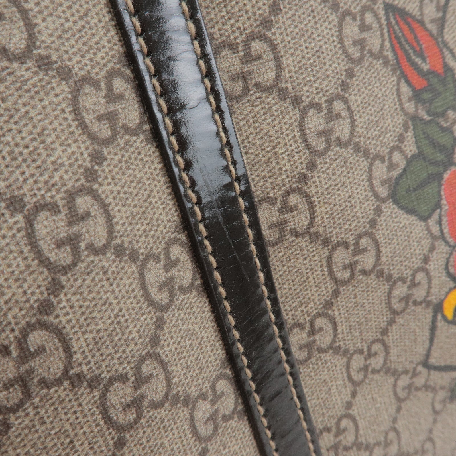 GUCCI GG Supreme Patent Leather Tote Bag Shoulder Bag 197953