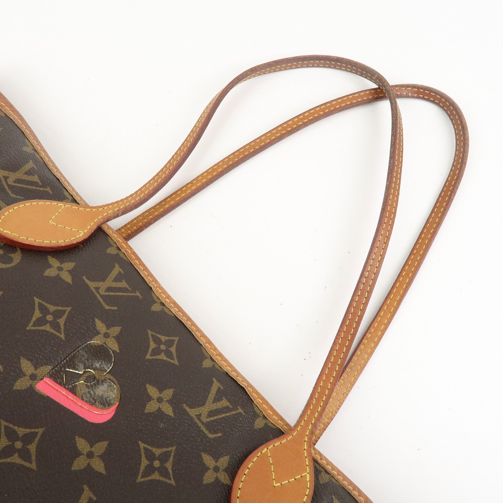 Louis Vuitton Monogram Love Lock Neverfull MM Tote Bag M44364 Used