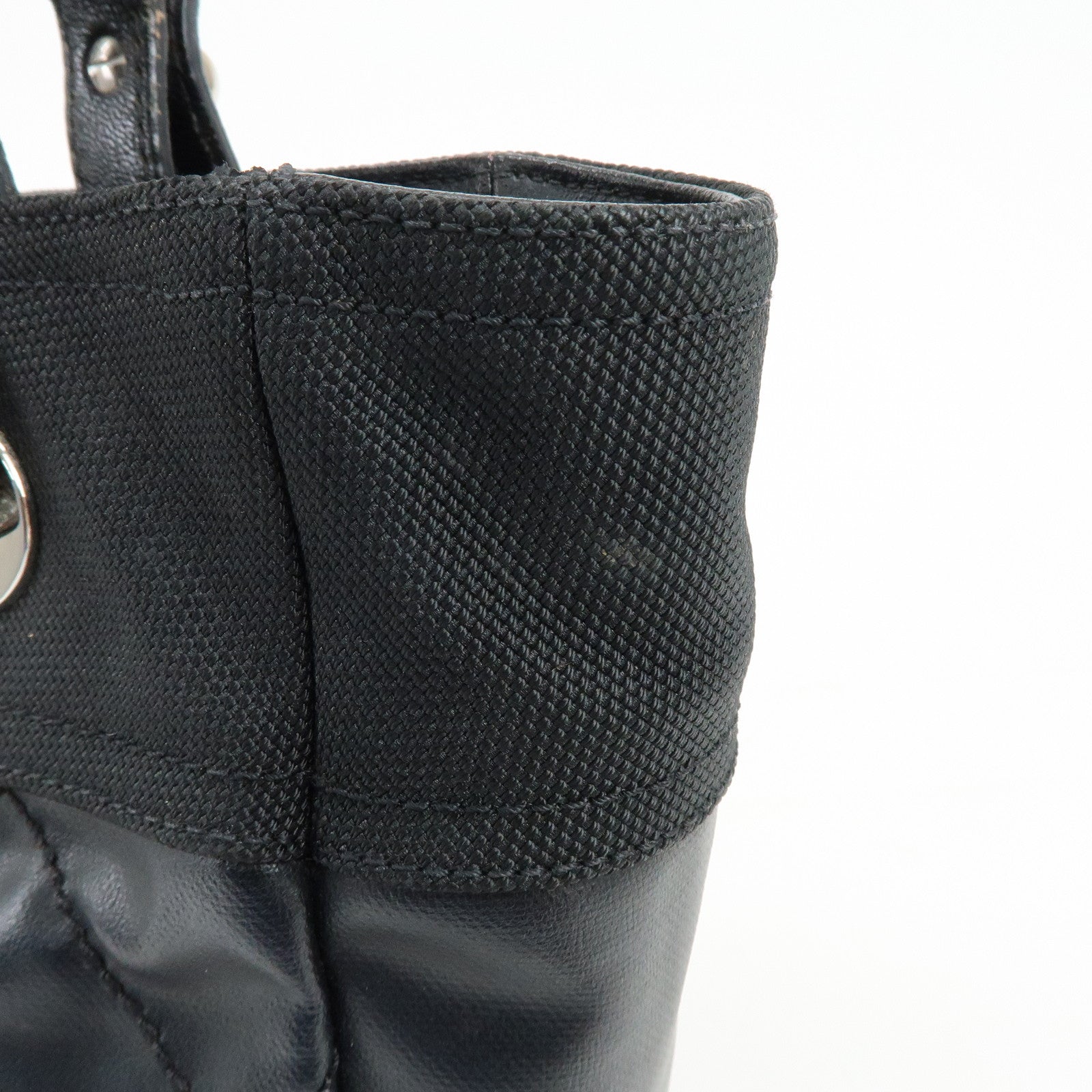 CHANEL Paris Biarritz PM PVC Leather Tote Bag Hand Bag Black A34208