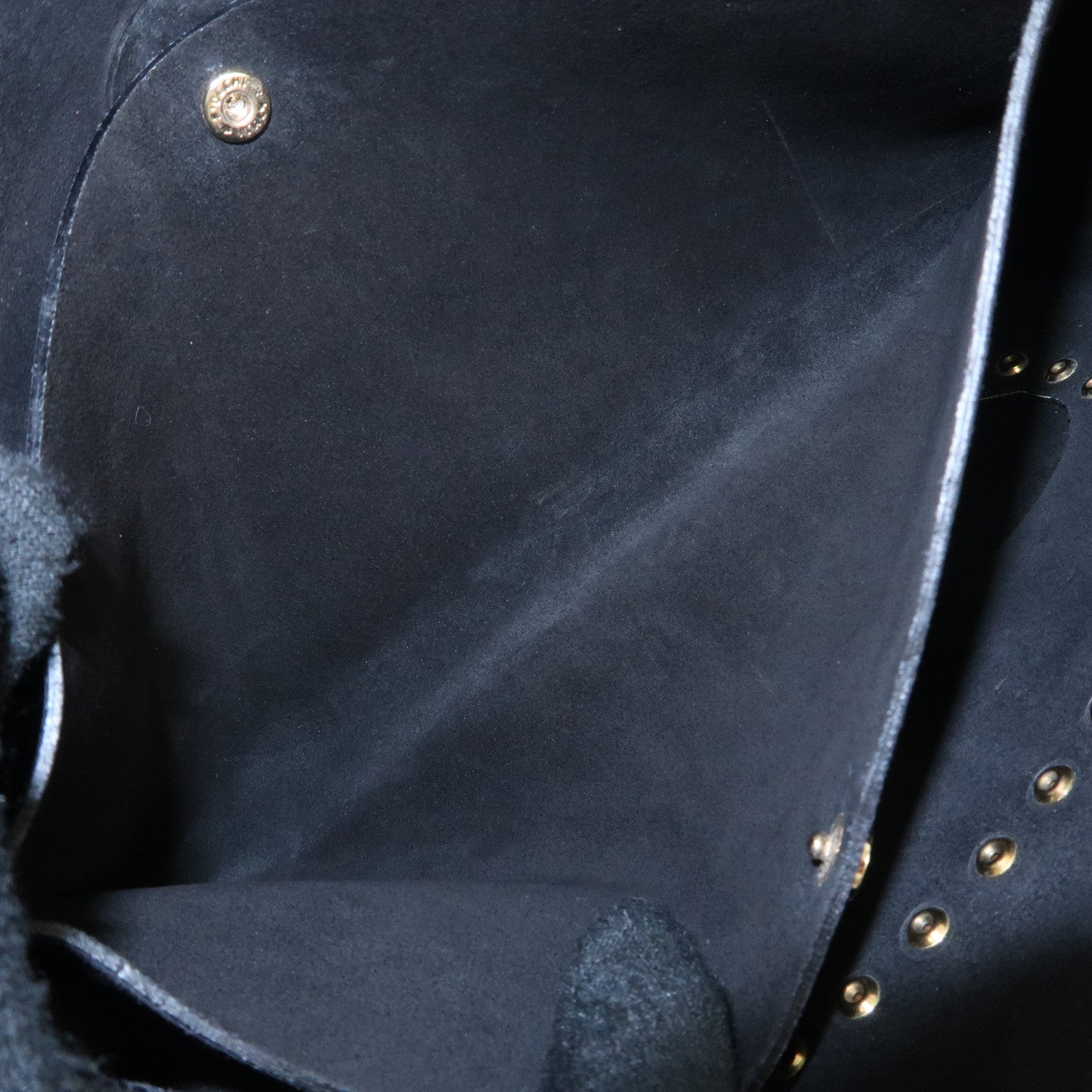 CELINE Paulbot Suede Shoulder Bag Hand Bag Black Used