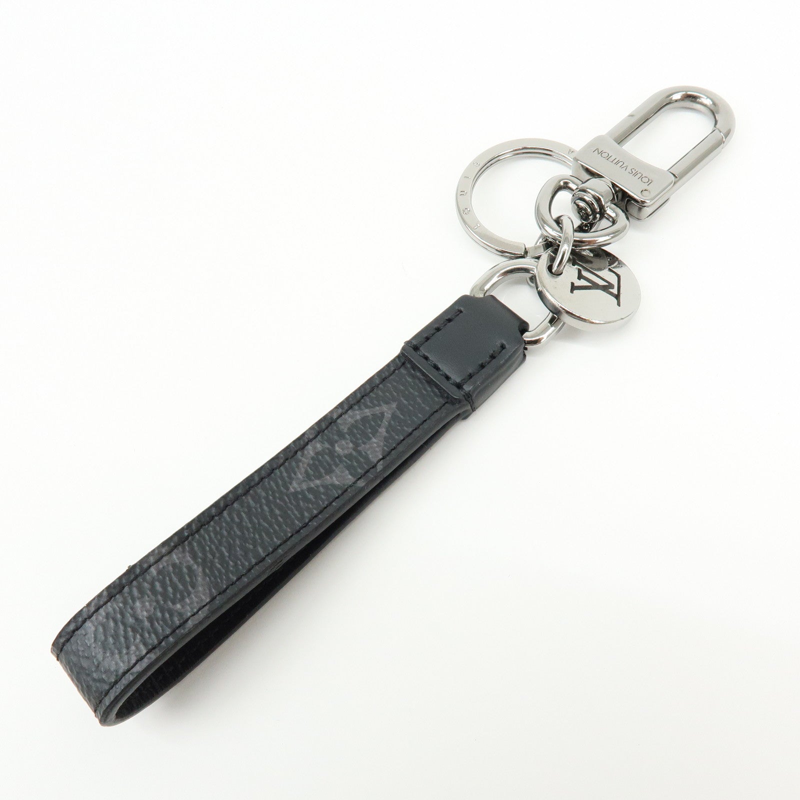 Louis Vuitton Monogram Eclipse Porte Cles Dragonne Key Chain M61950