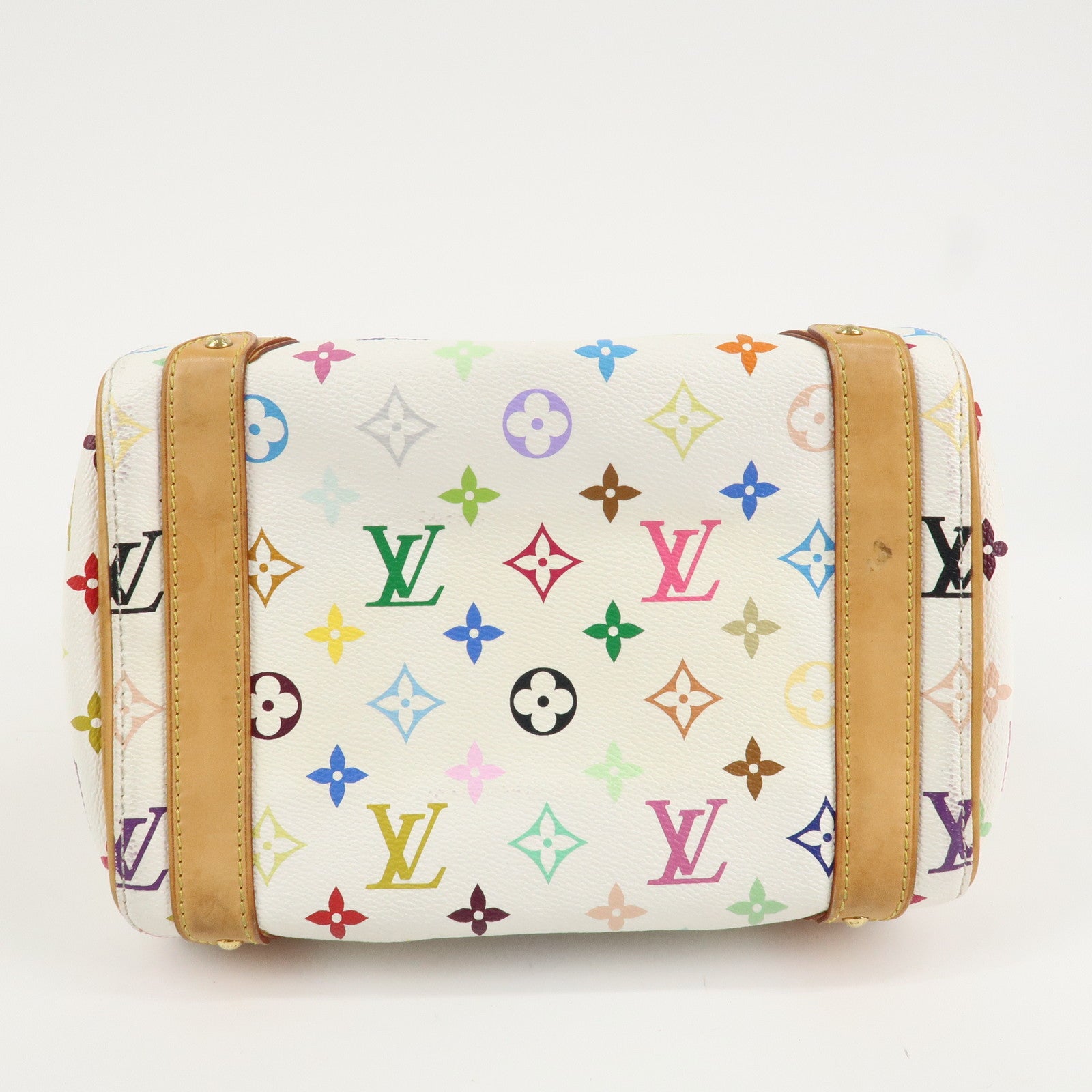 Louis Vuitton Monogram Multicolor Priscilla Hand Bag Blanc M40096 Used