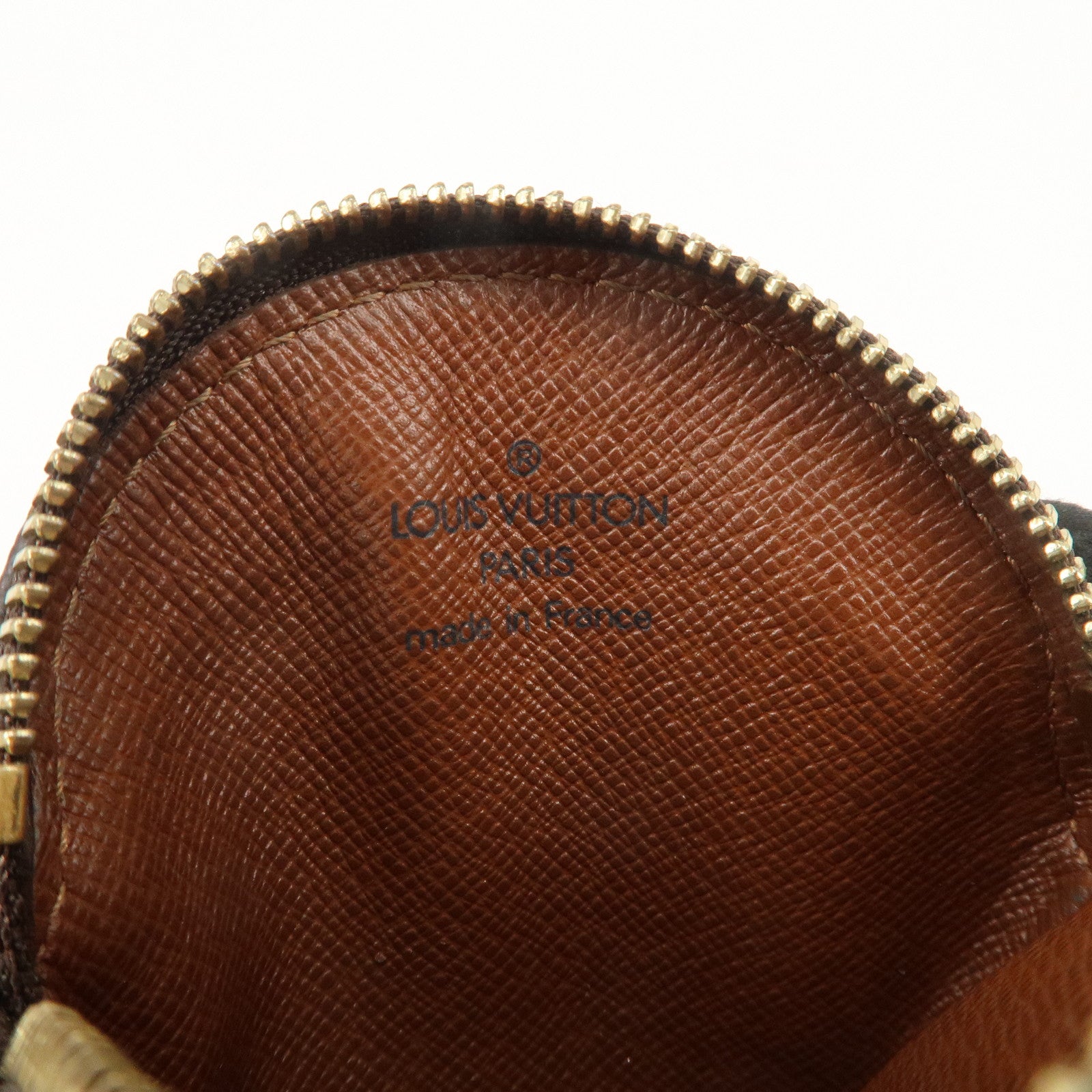 Louis Vuitton Monogram Porte Monnaie Rond Coin Case Brown M61926