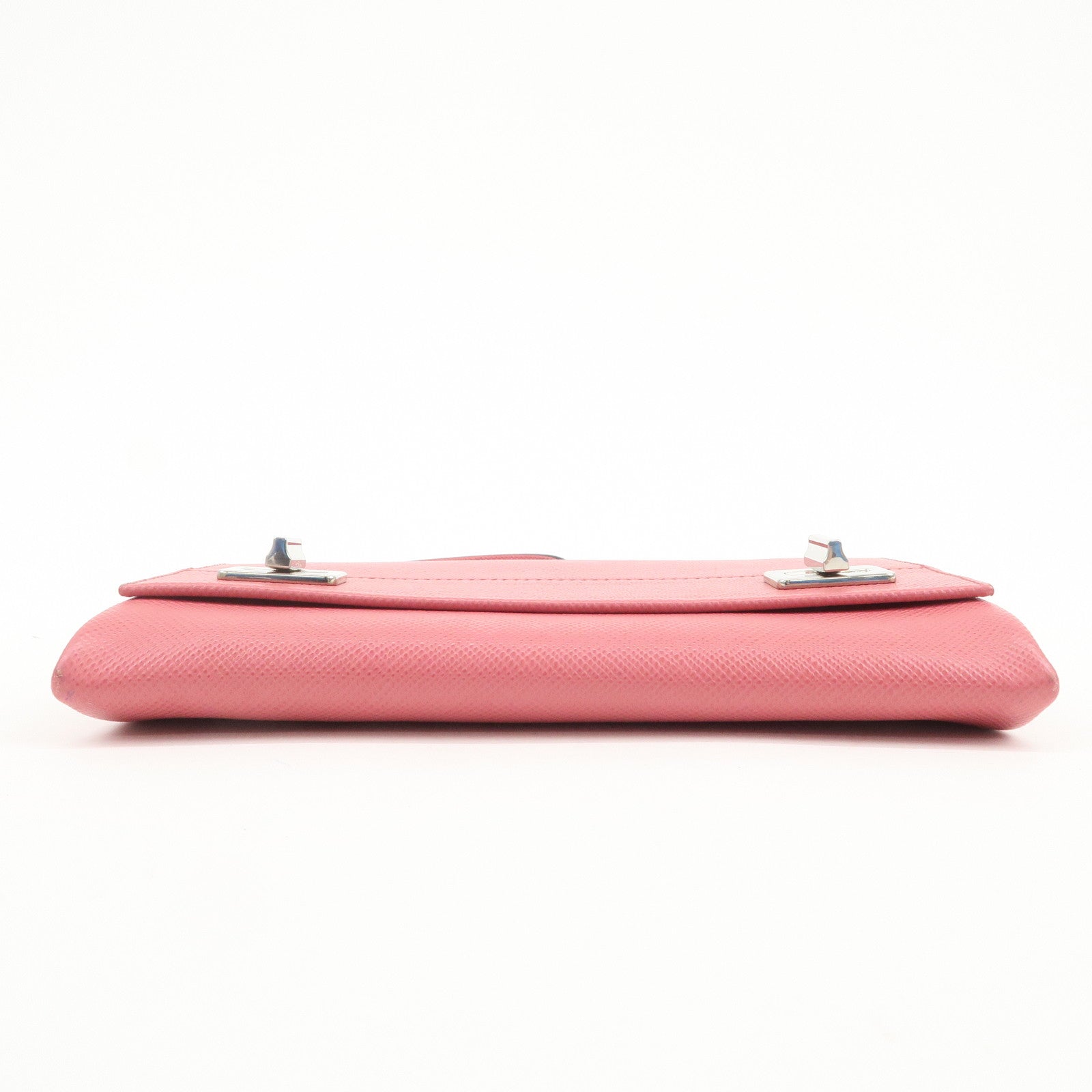 PRADA Embossed Leather Chain Shoulder Bag Crossbody Bag Pink BT0992