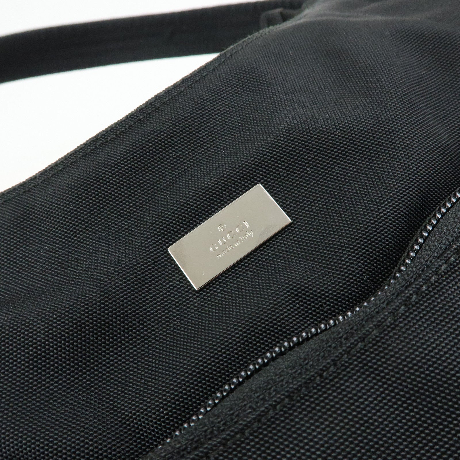GUCCI Canvas Leather Shoulder Bag Hand Bag Black 001・3386・1705