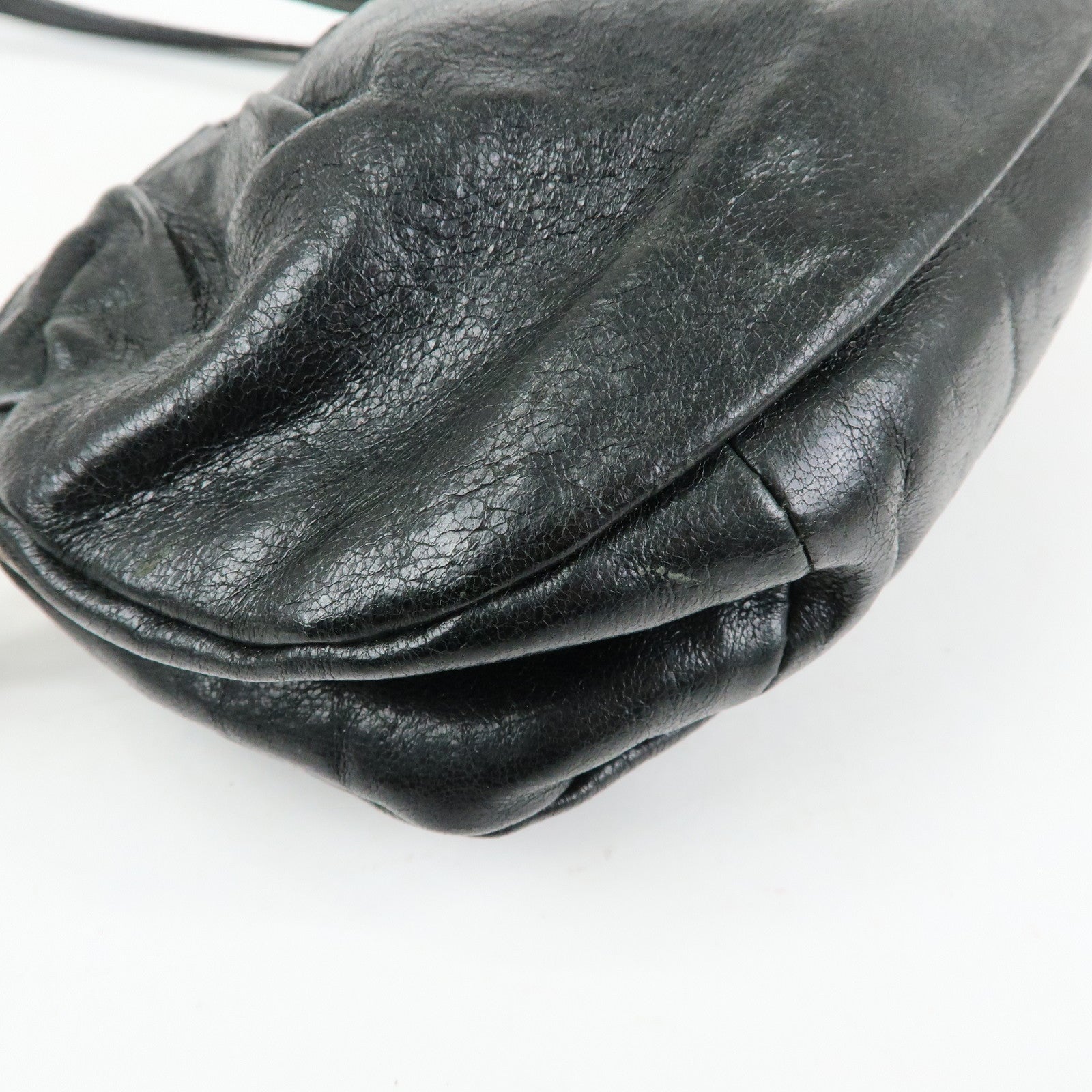 Chloe Leather 2Way Bag Mini Shoulder Crossbody Bag Clutch Bag Black