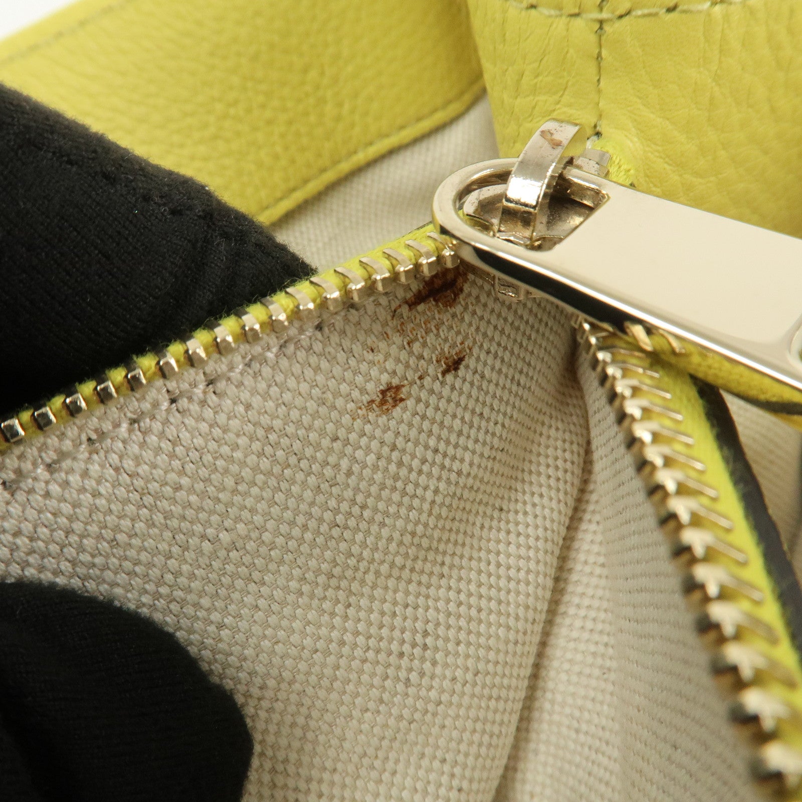 GUCCI Bamboo Shopper Large Tote Bag 2WAY Hand Bag Yellow 323658