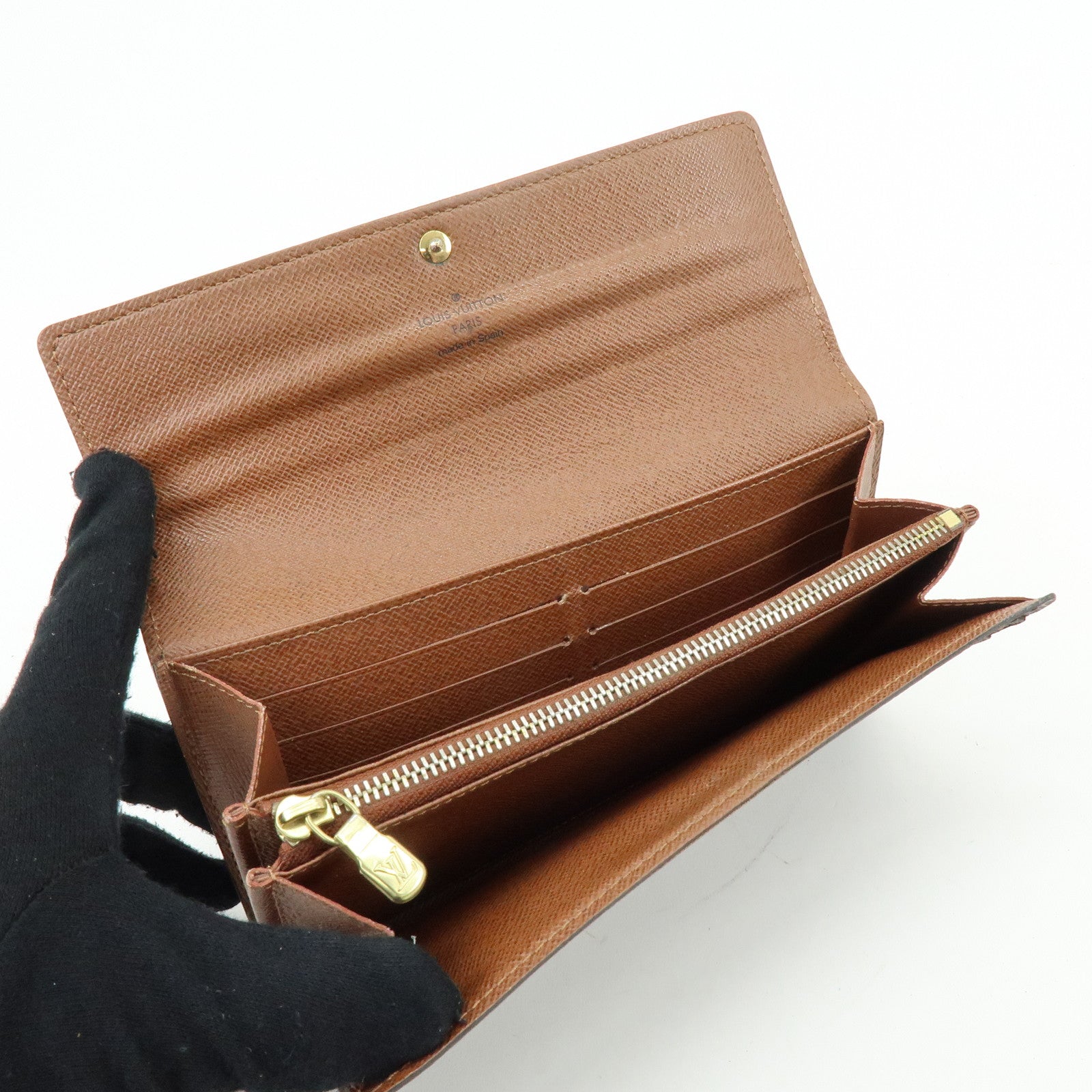 Louis Vuitton Monogram Portefeuille Sarah Long Wallet Brown M61734
