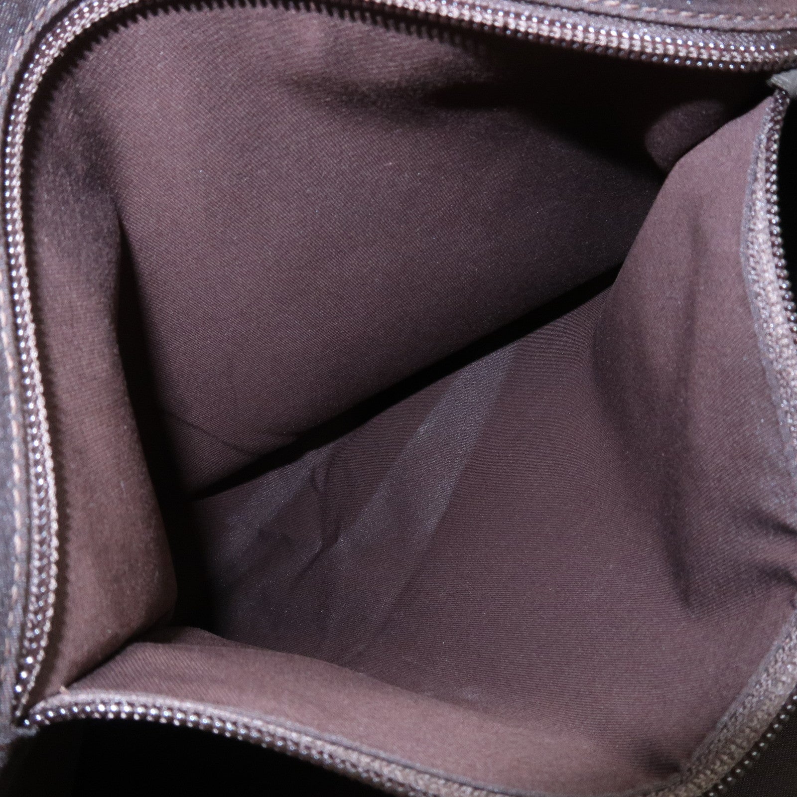 GUCCI GG Nylon Leather Shoulder Bag Crossbody Bag Dark Brown 190628