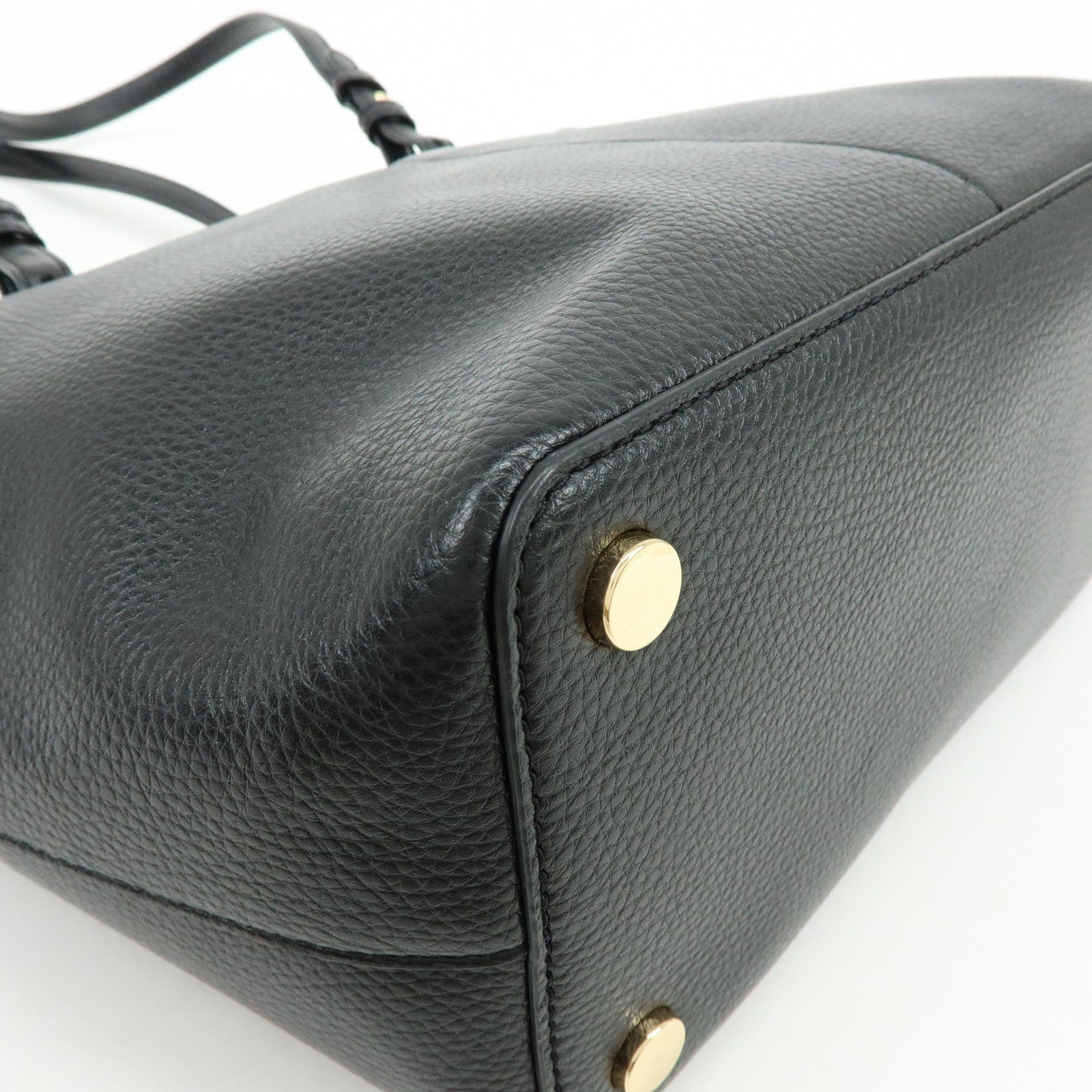 MICHAEL KORS Bedford Leather Shoulder Bag Tote Bag Black