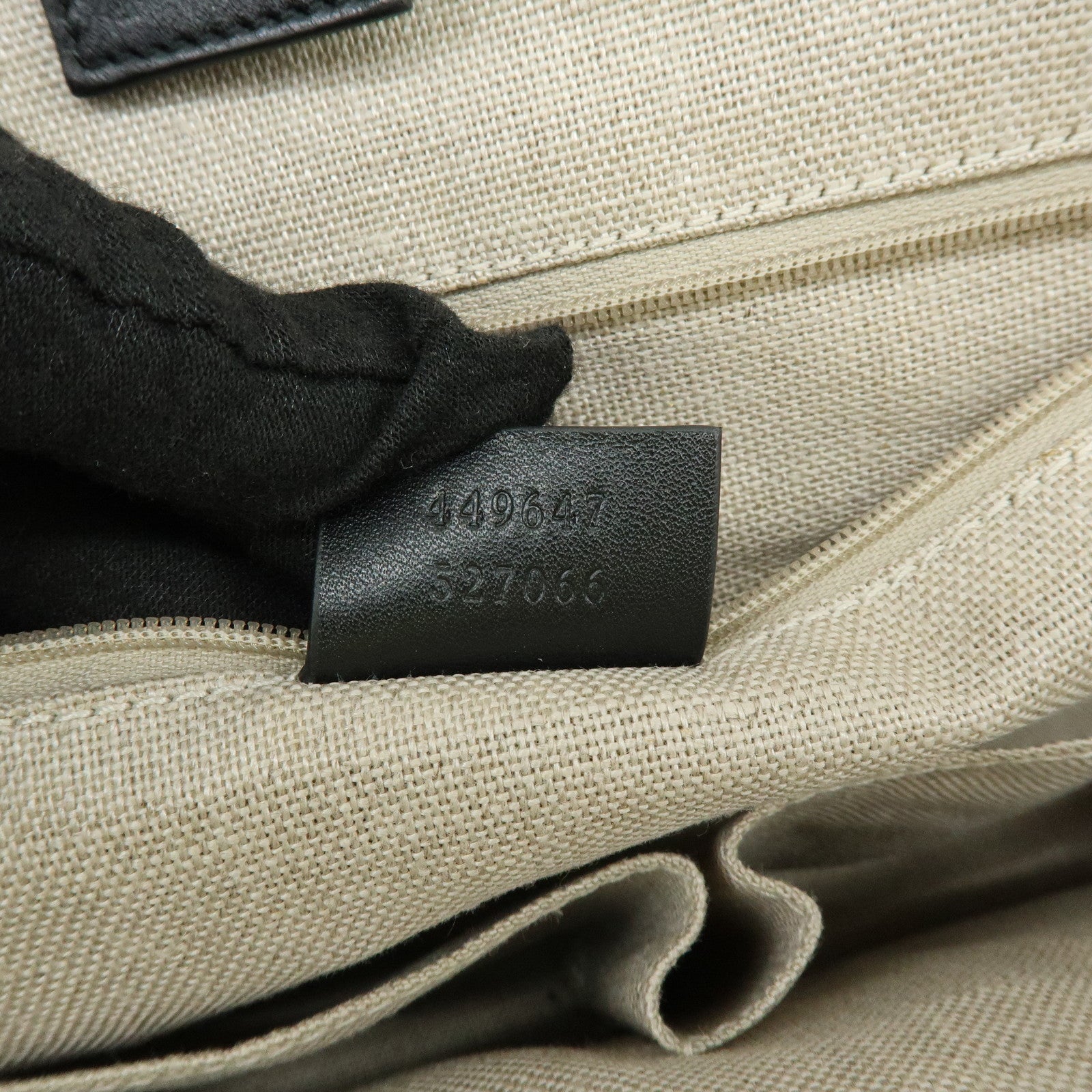 GUCCI Microguccissima Leather Tote Bag Shoulder Bag Black 449647