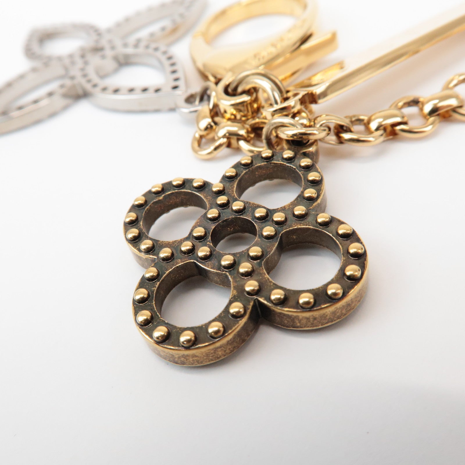 Louis Vuitton Bijoux Sac Tabage Bag Charm Gold Silver M65722