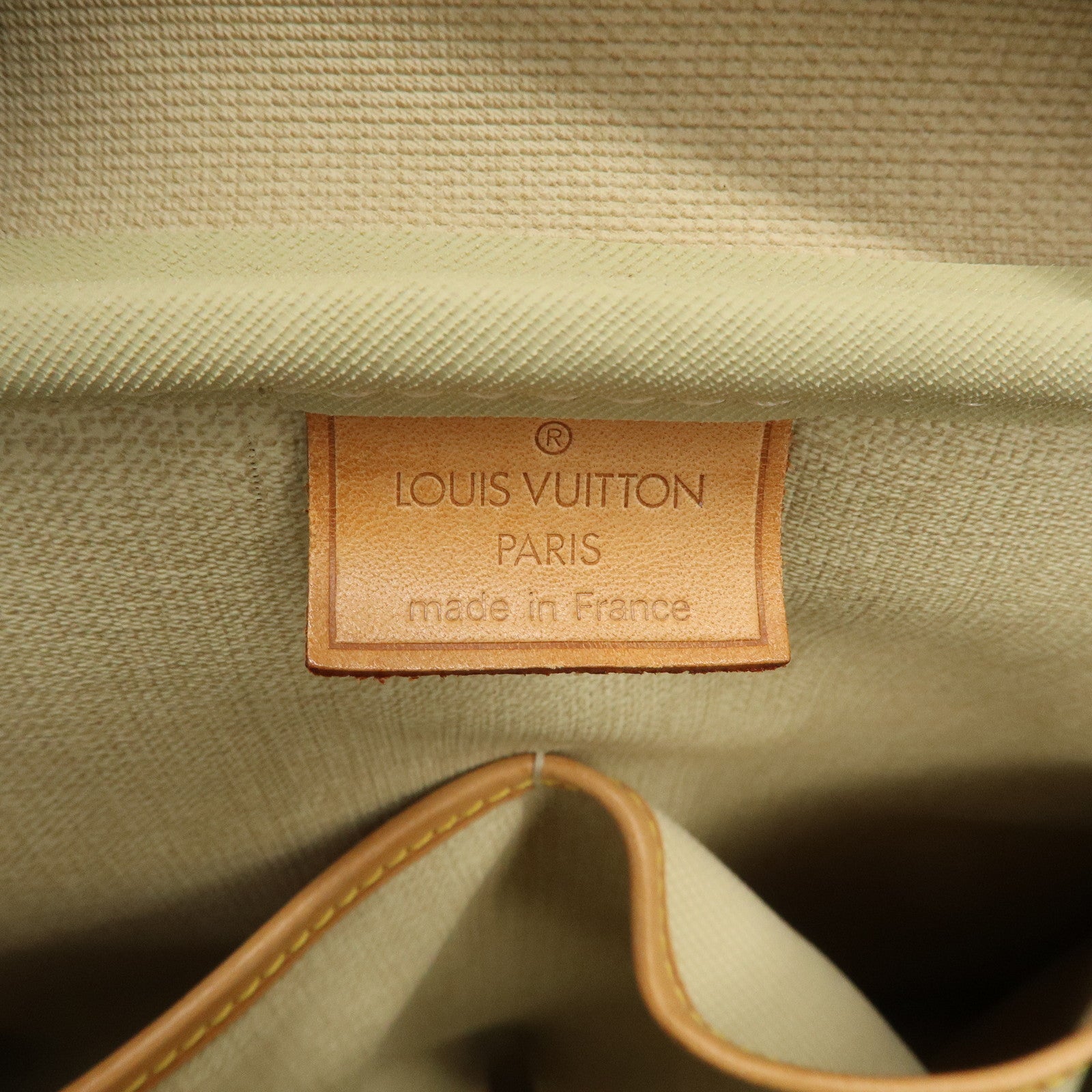 Louis Vuitton Monogram Deauville Hand Bag Brown M47270 Used