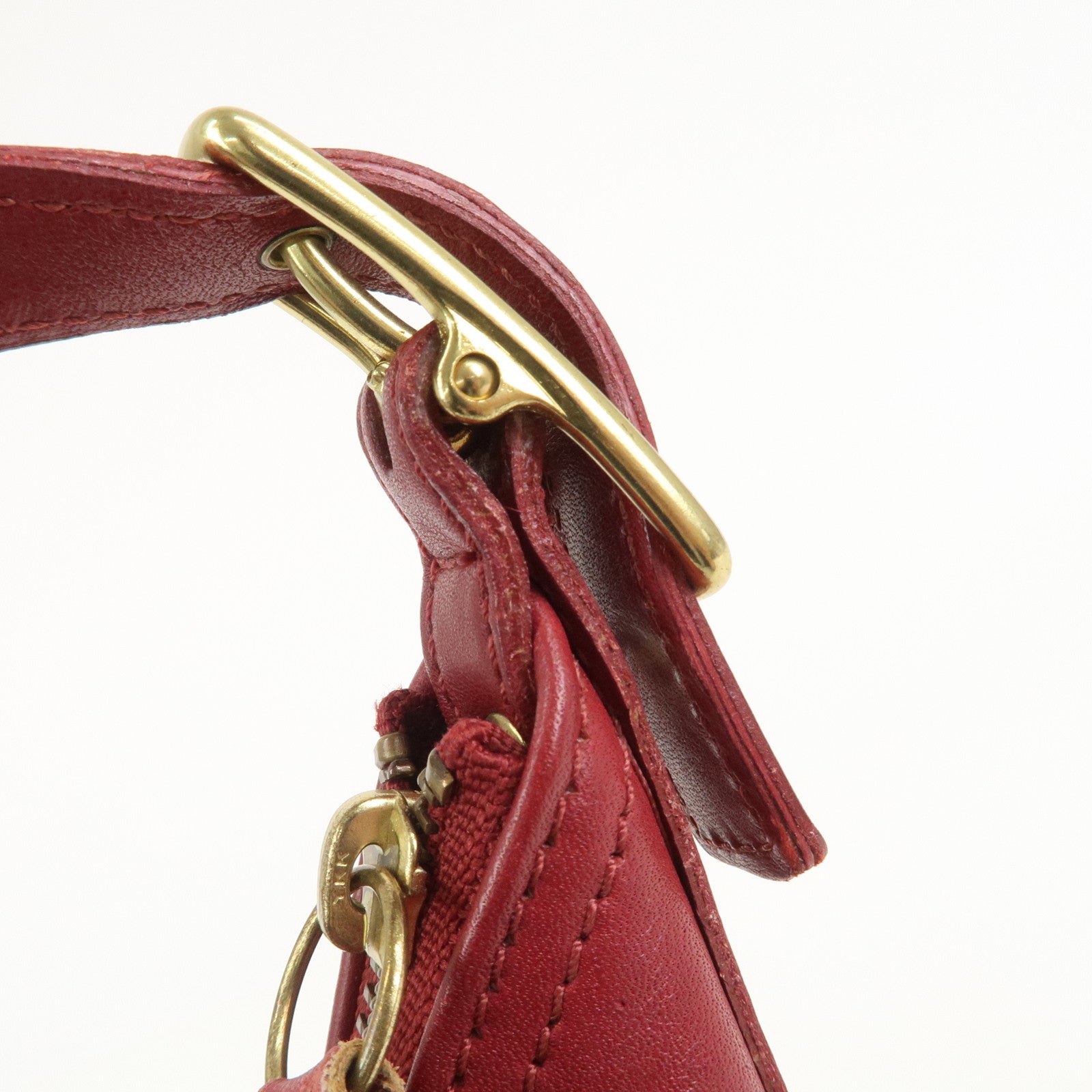 COACH Leather Shoulder Bag Hand Bag Red