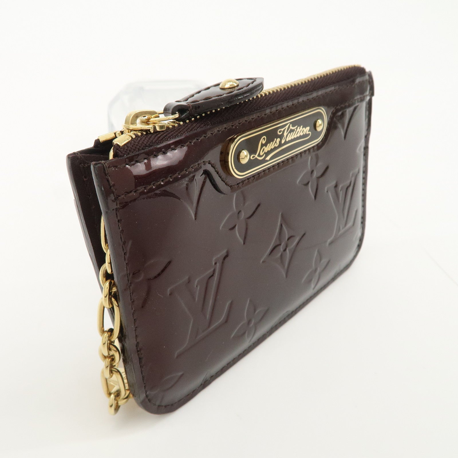 Louis Vuitton Vernis Pochette Cles NM Coin Case Amarante M93557