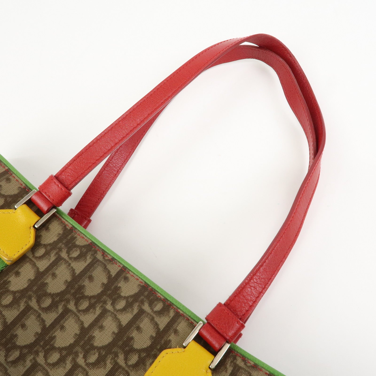 Christian Dior Rasta Trotter Canvas Leather Tote Bag Shoulder Bag