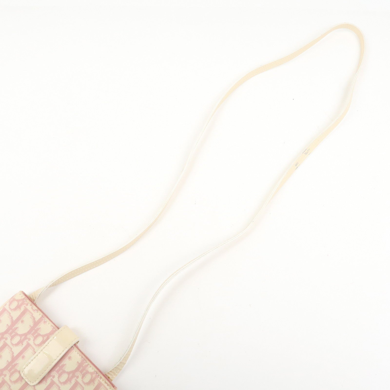 Christian Dior Trotter Girly Canvas PVC Shoulder Bag Pink Ivory
